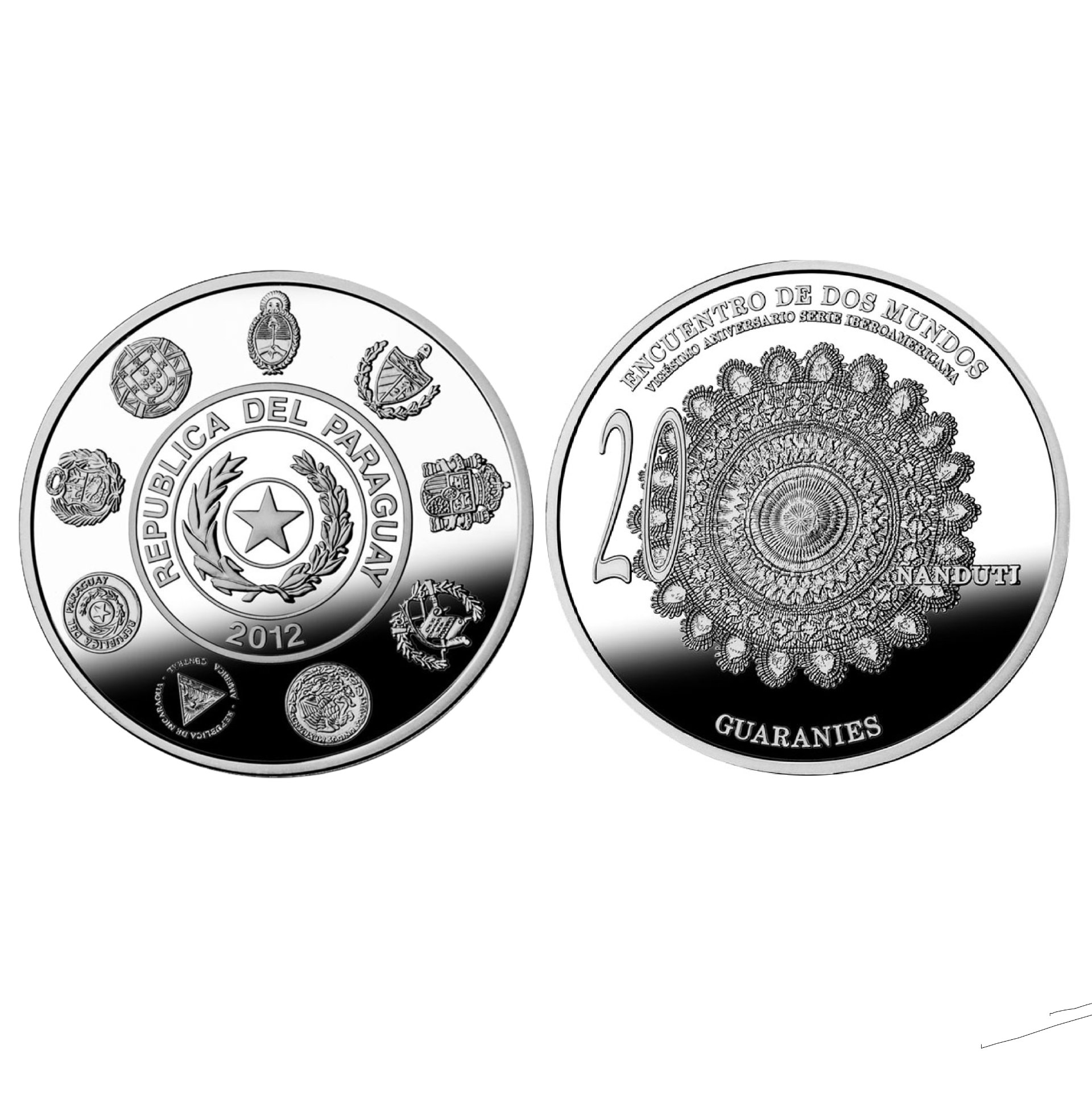 20 Guaraníes Ñandutí (2012) — Paraguay