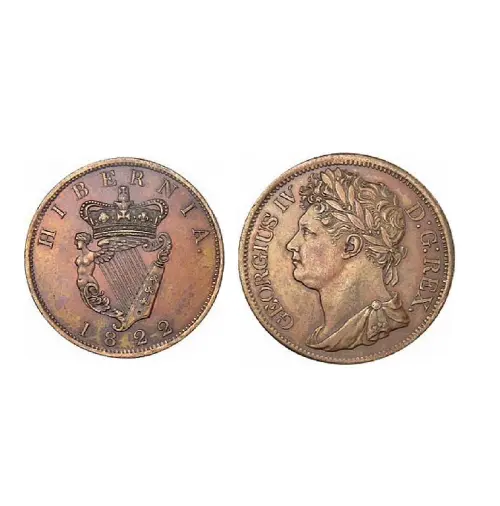 ½ Penny - George IV (1822) — Ireland