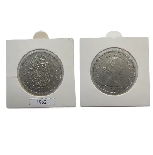 ½ Crown - Elizabeth II 1st portrait; without 'BRITT:OMN' (1962) — United Kingdom