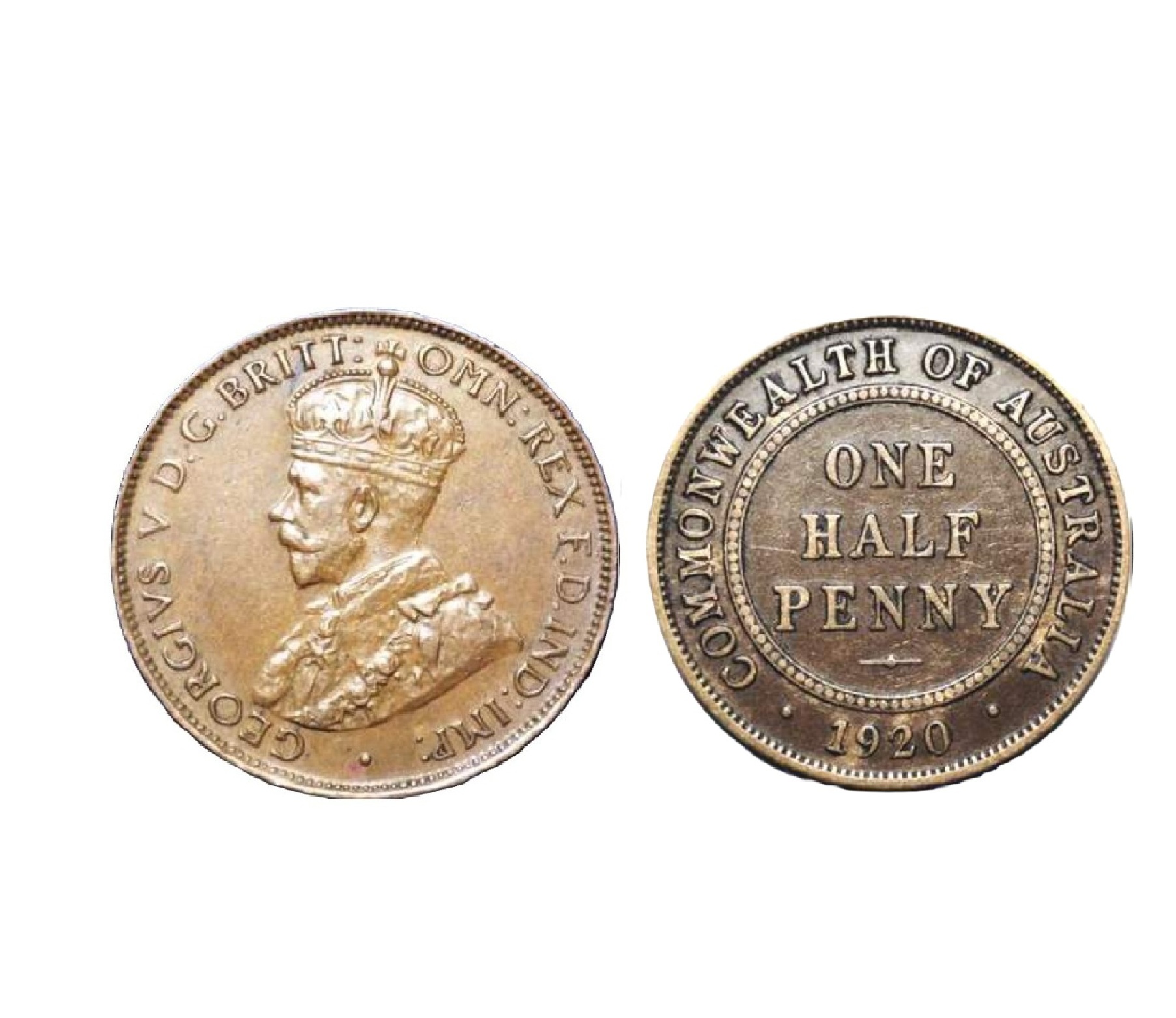 ½ Penny - George V (1920) — Australia