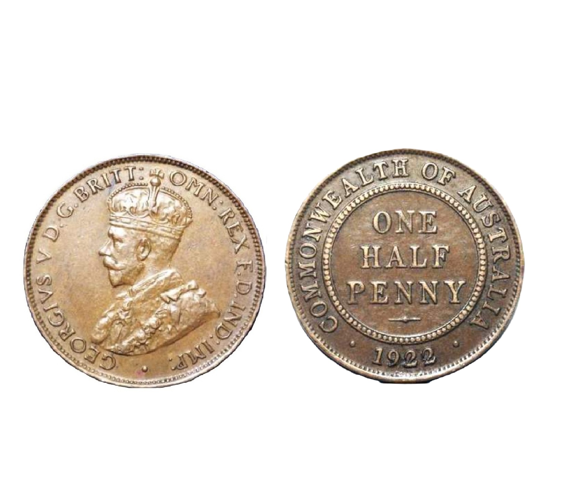 ½ Penny - George V (1922) — Australia