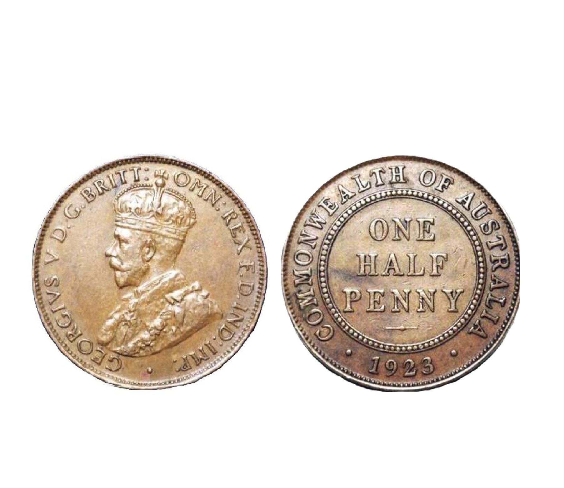 ½ Penny - George V (1923) — Australia