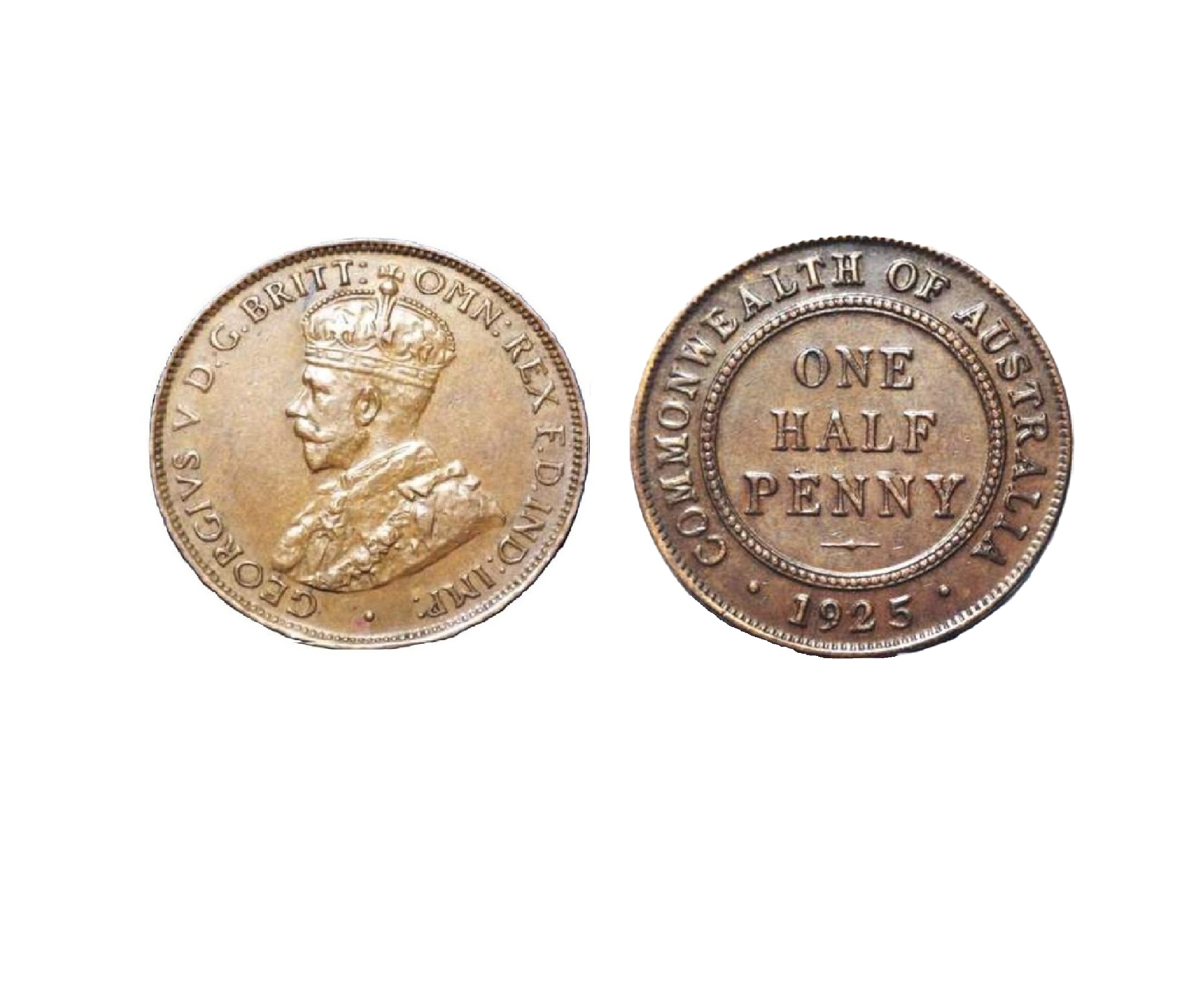 ½ Penny - George V (1925) — Australia