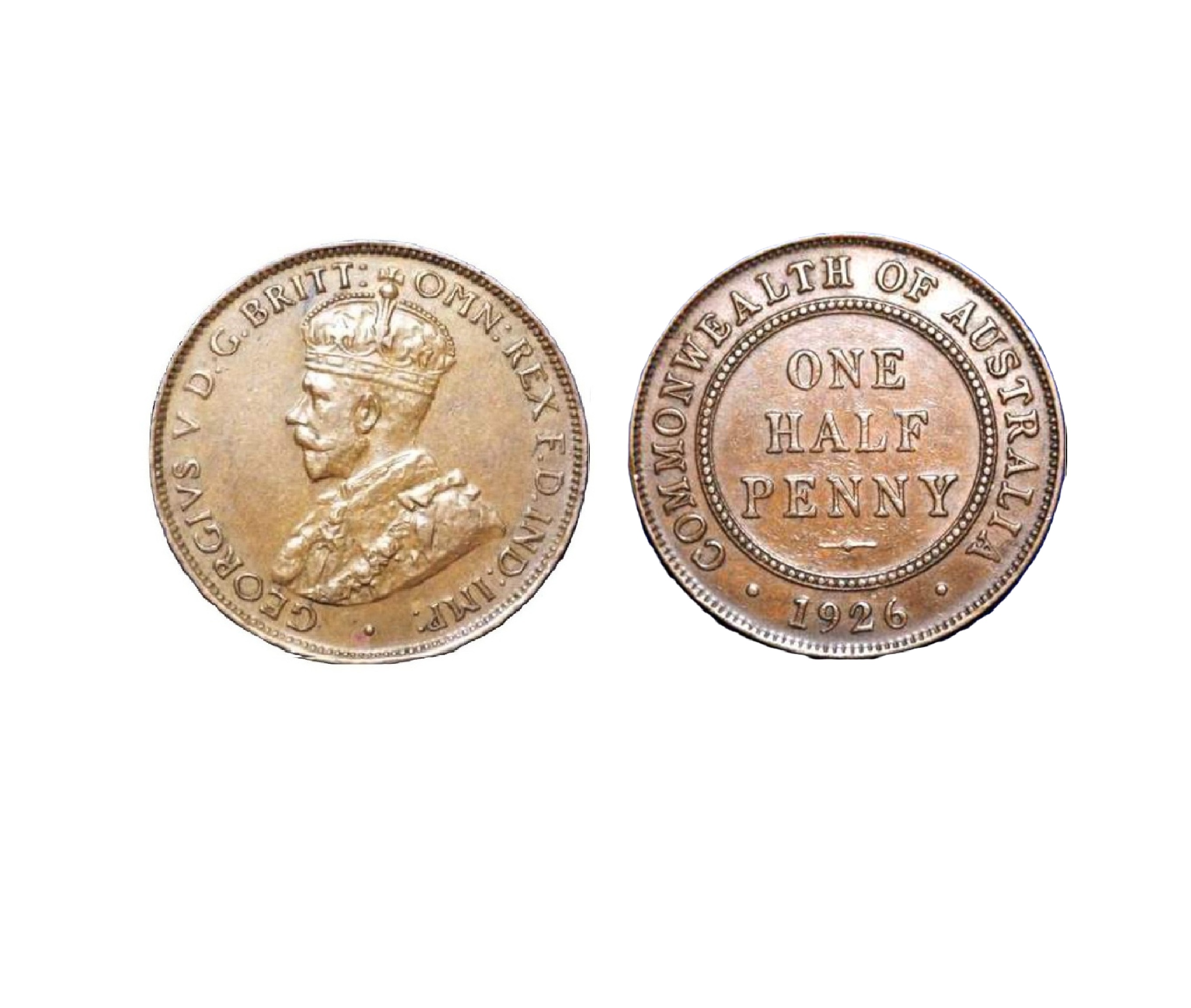 ½ Penny - George V (1926) — Australia