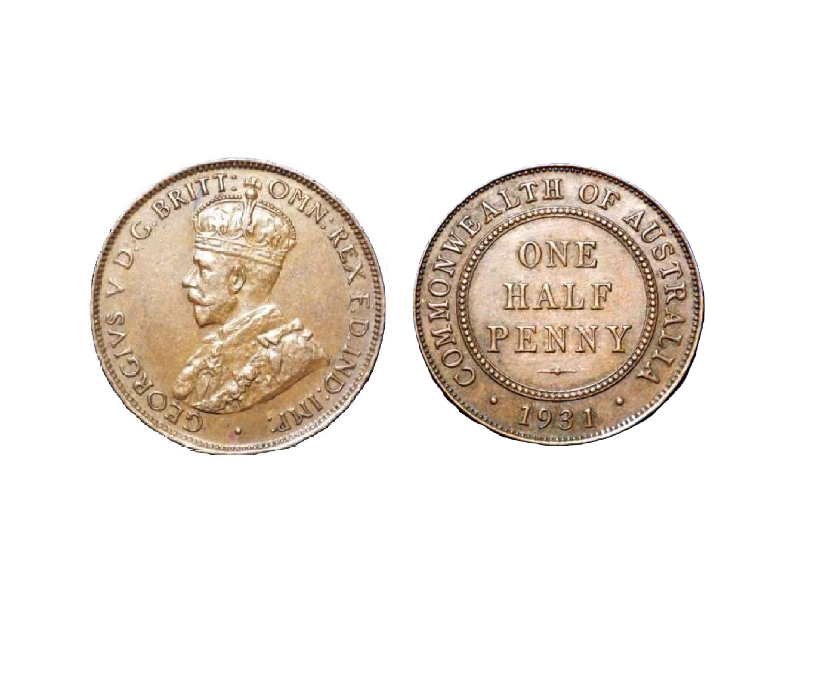 ½ Penny - George V (1931) — Australia