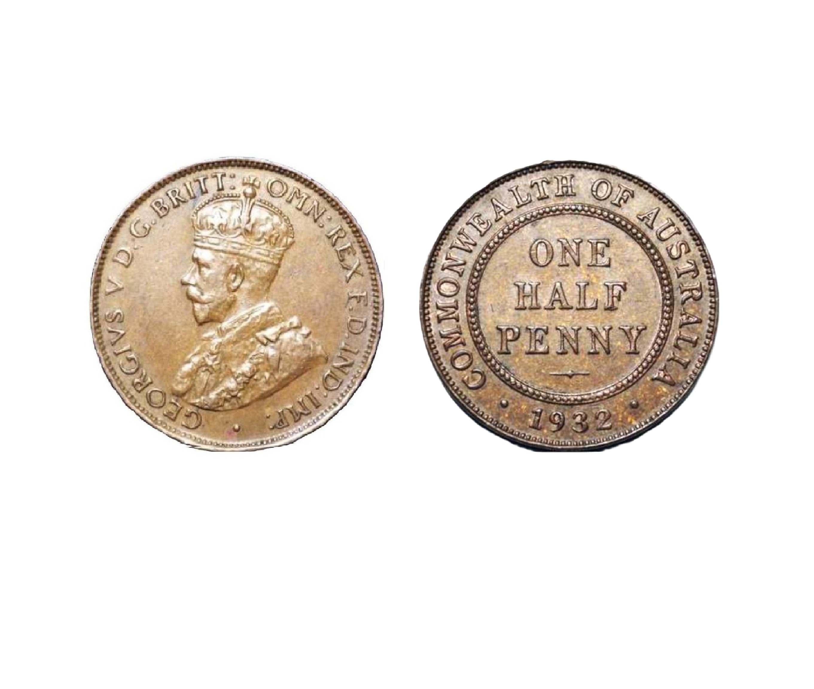 ½ Penny - George V (1932) — Australia