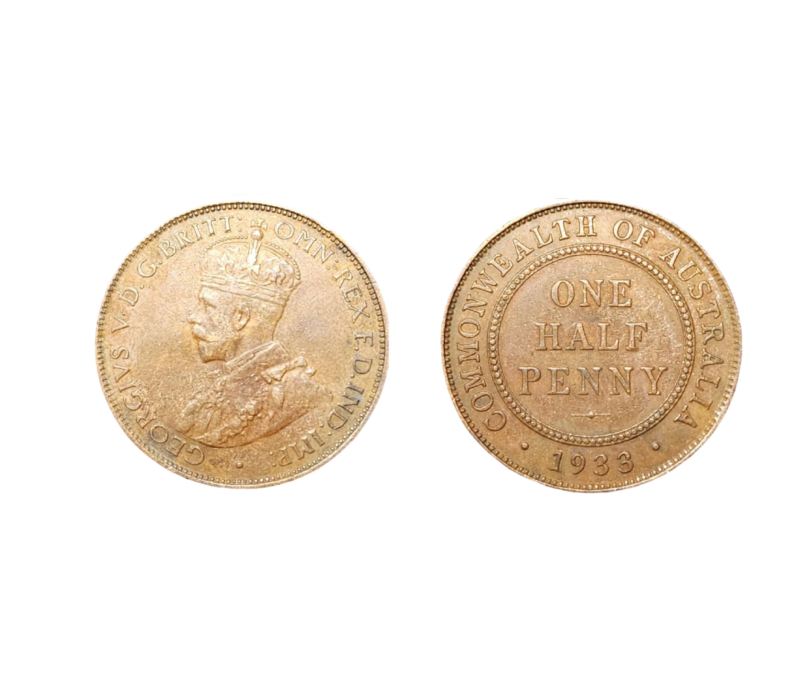 ½ Penny - George V (1933) — Australia