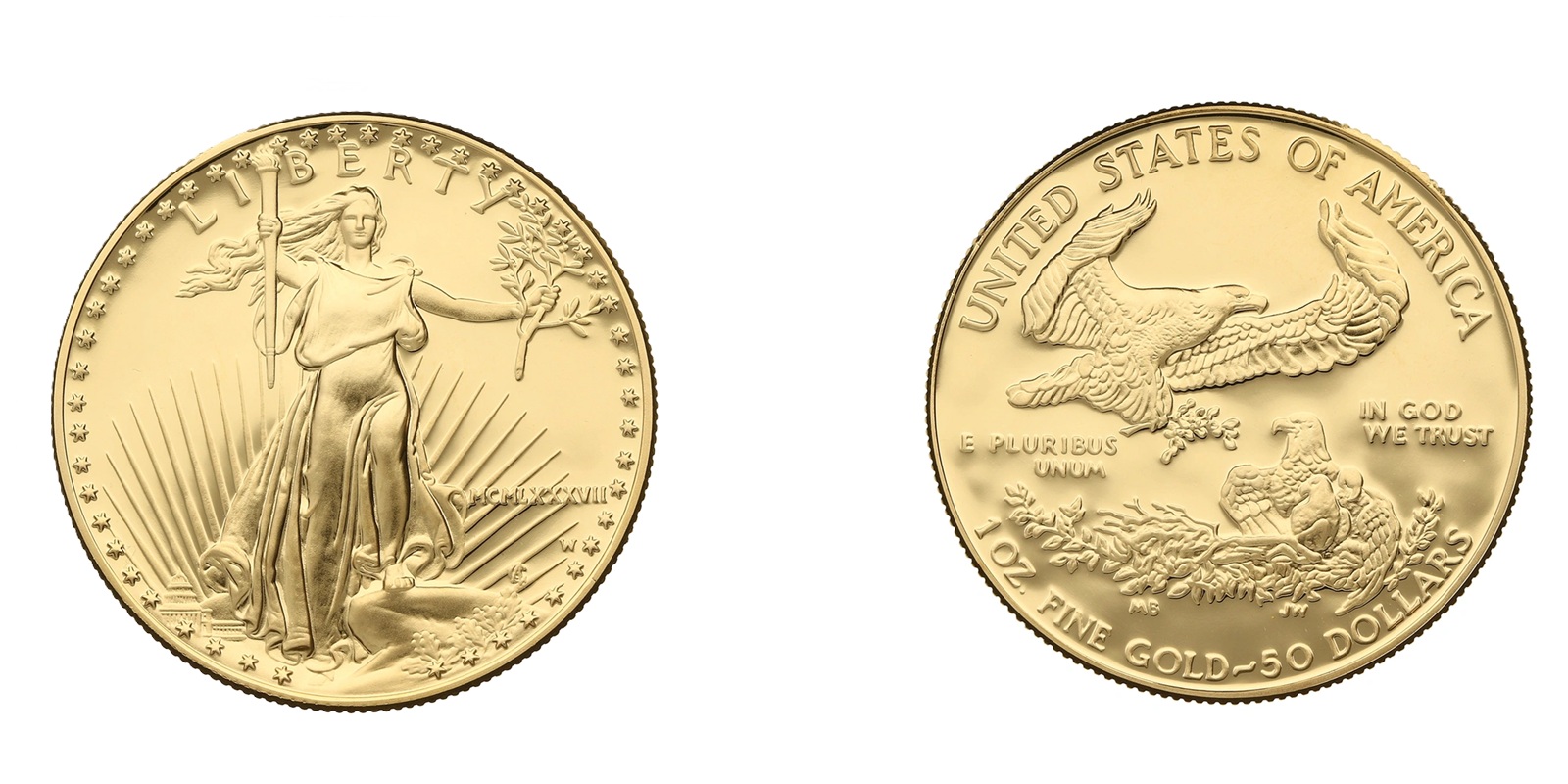 50 Dollars "American Gold Eagle" Bullion Coinage (1987) — United States