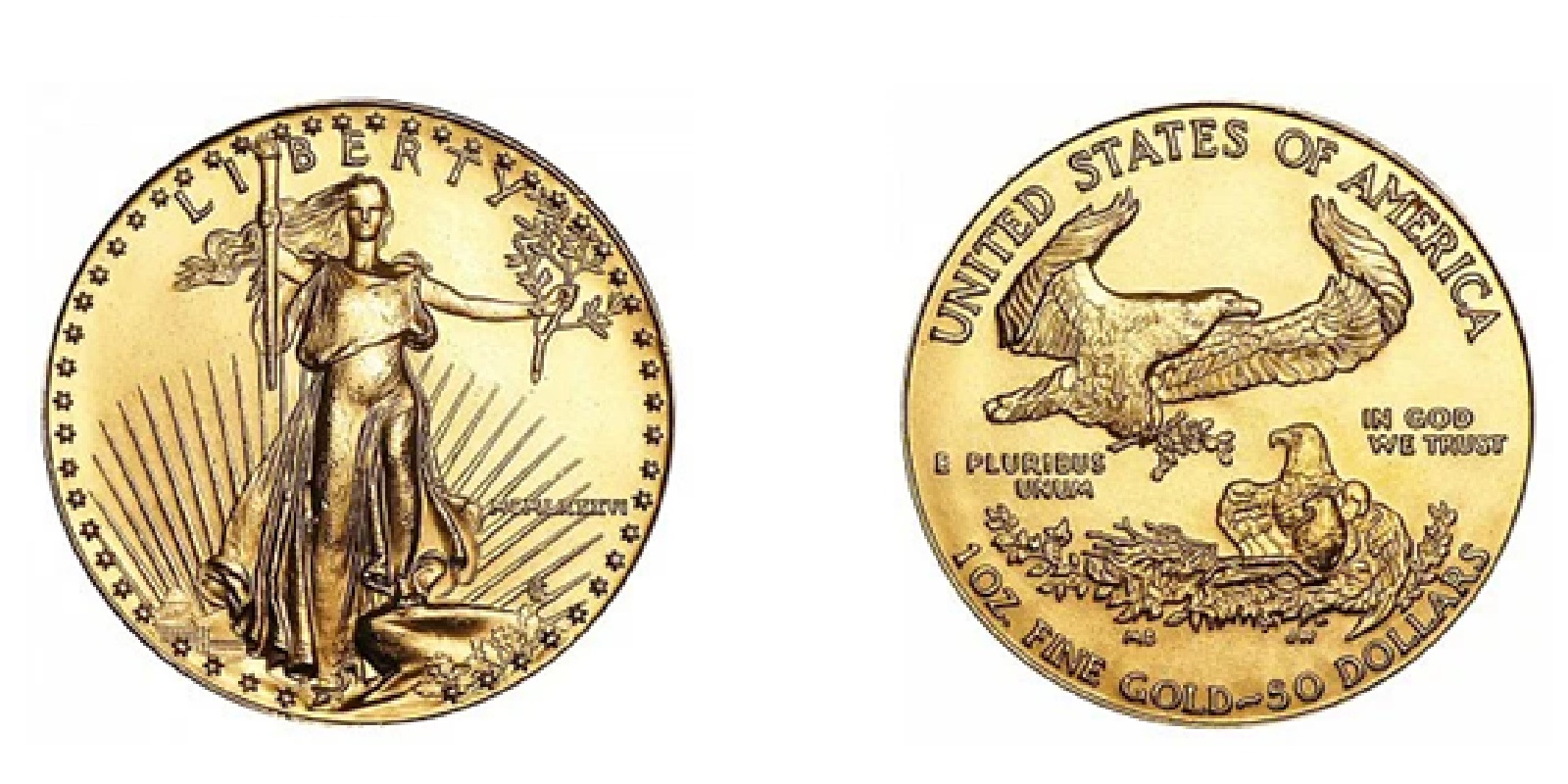 50 Dollars "American Gold Eagle" Bullion Coinage (1986) — United States