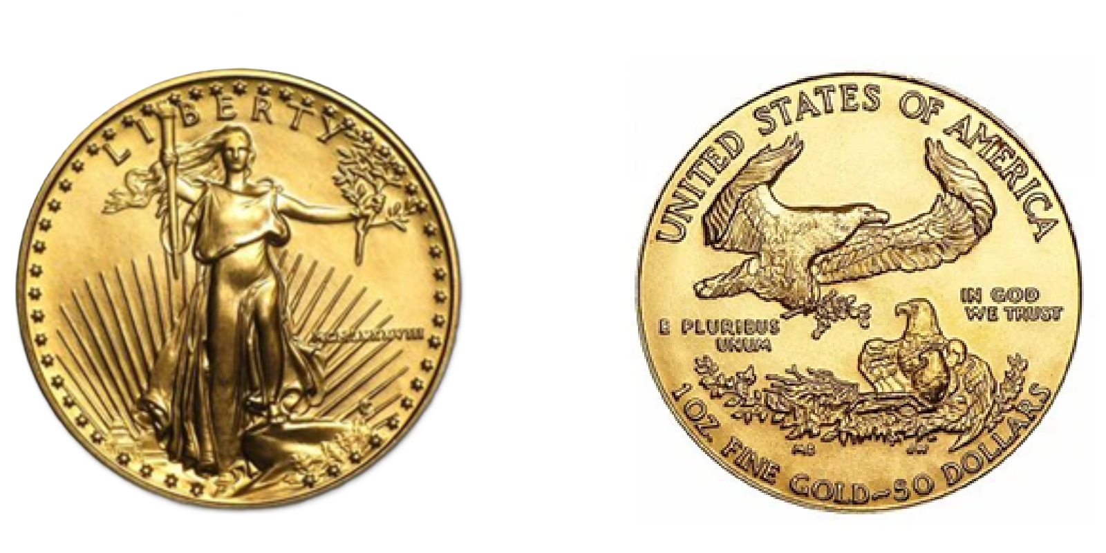 50 Dollars "American Gold Eagle" Bullion Coinage (1988) — United States