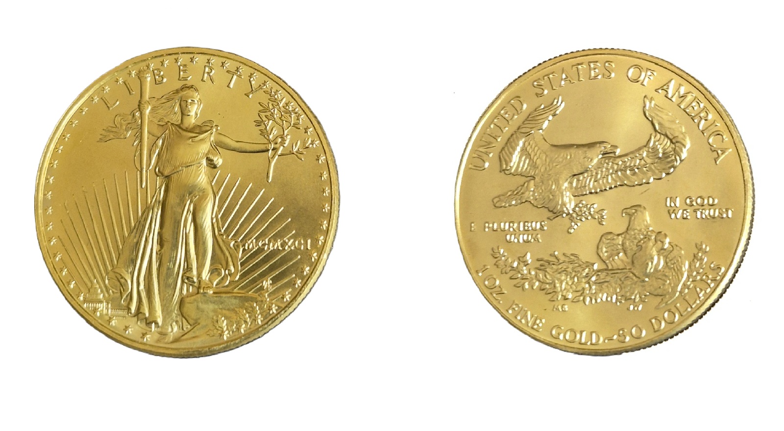 50 Dollars "American Gold Eagle" Bullion Coinage (1991) — United States