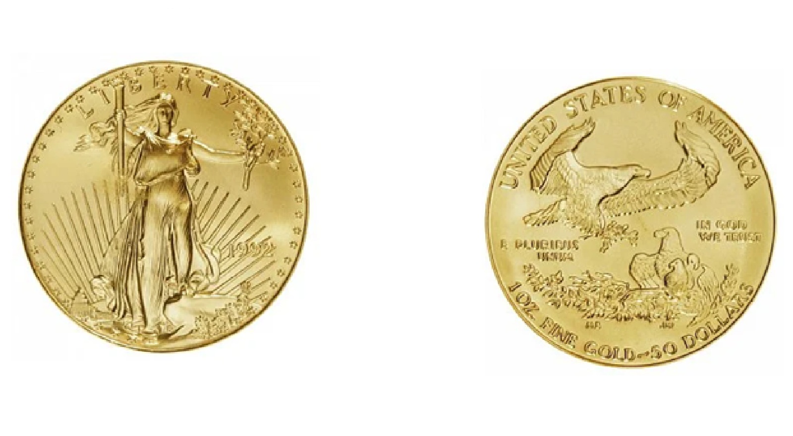 50 Dollars "American Gold Eagle" Bullion Coinage (1992) — United States