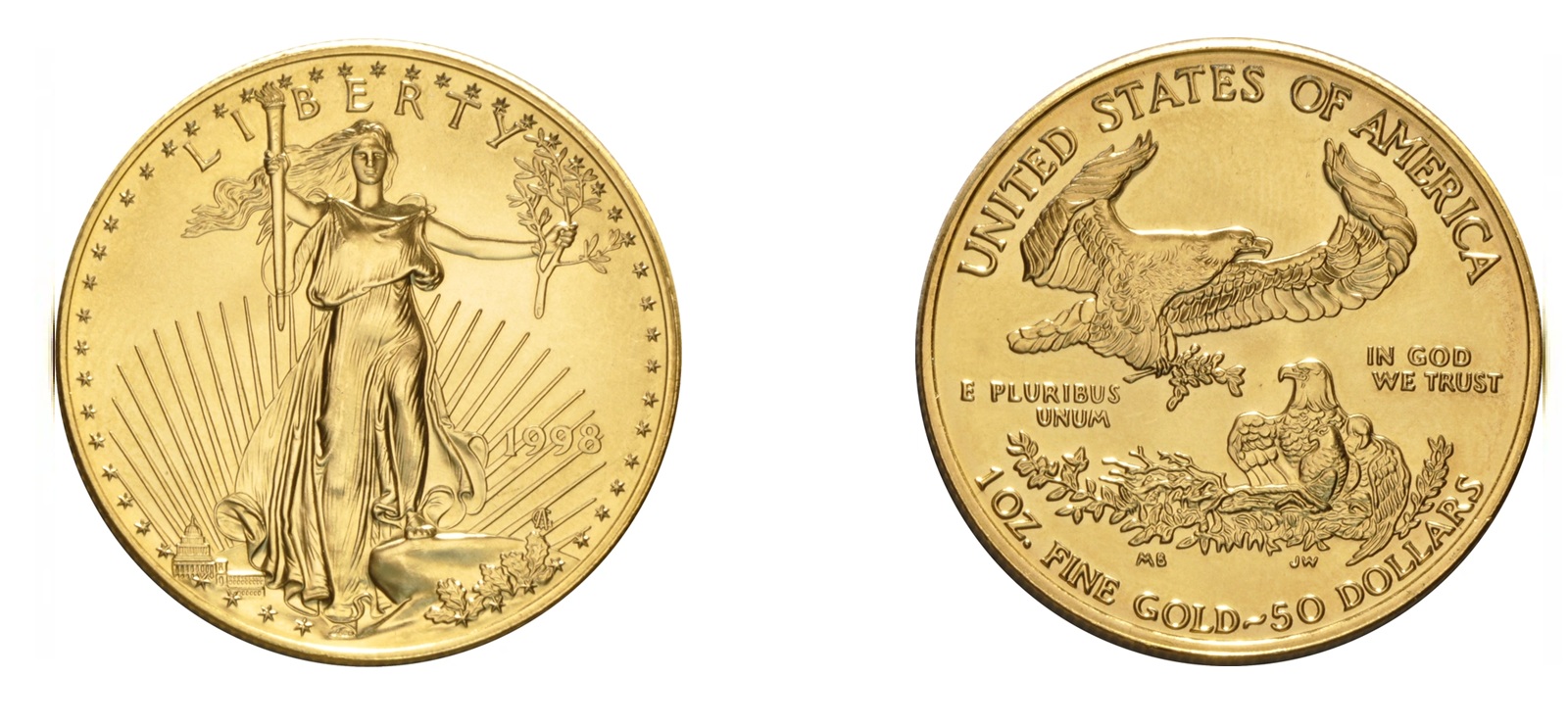 50 Dollars "American Gold Eagle" Bullion Coinage (1998) — United States