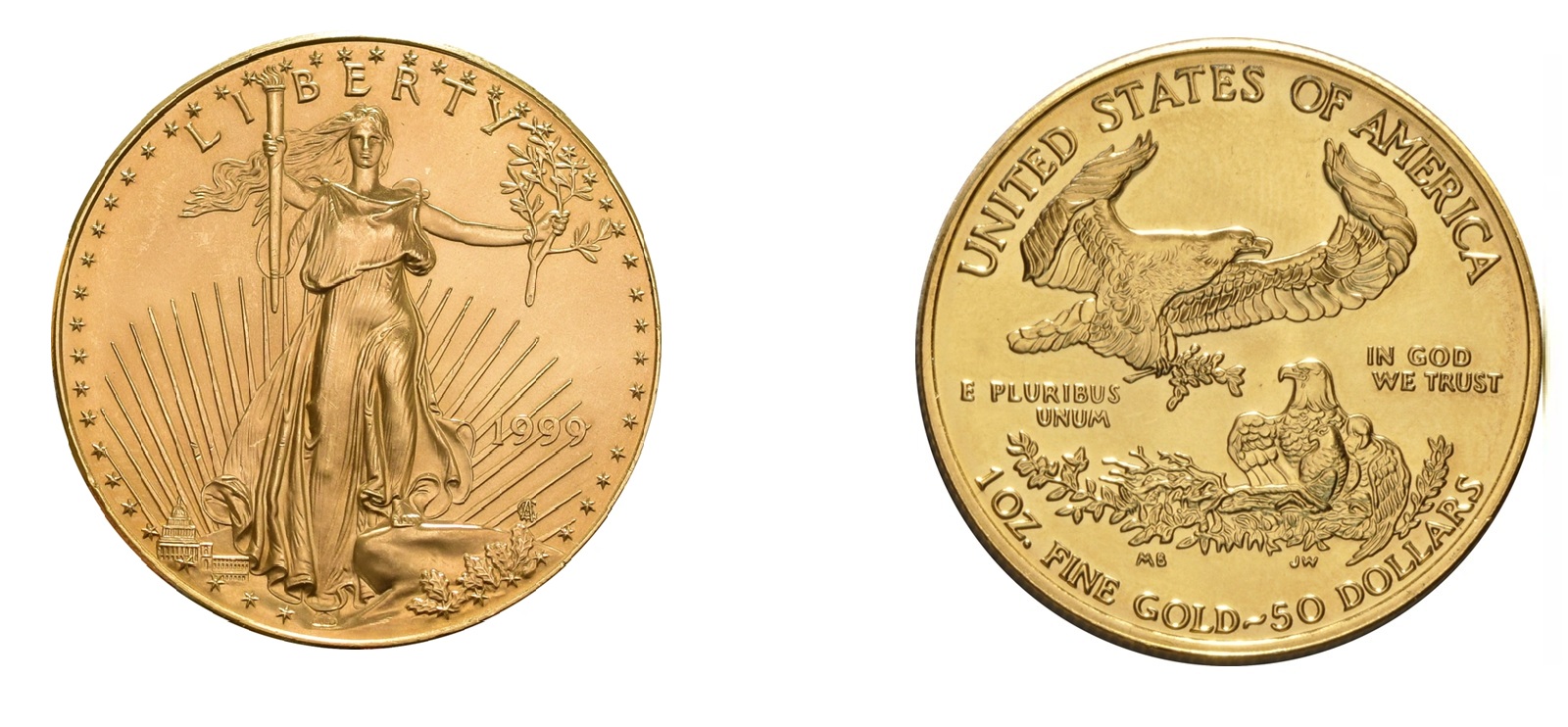 50 Dollars "American Gold Eagle" Bullion Coinage (1999) — United States