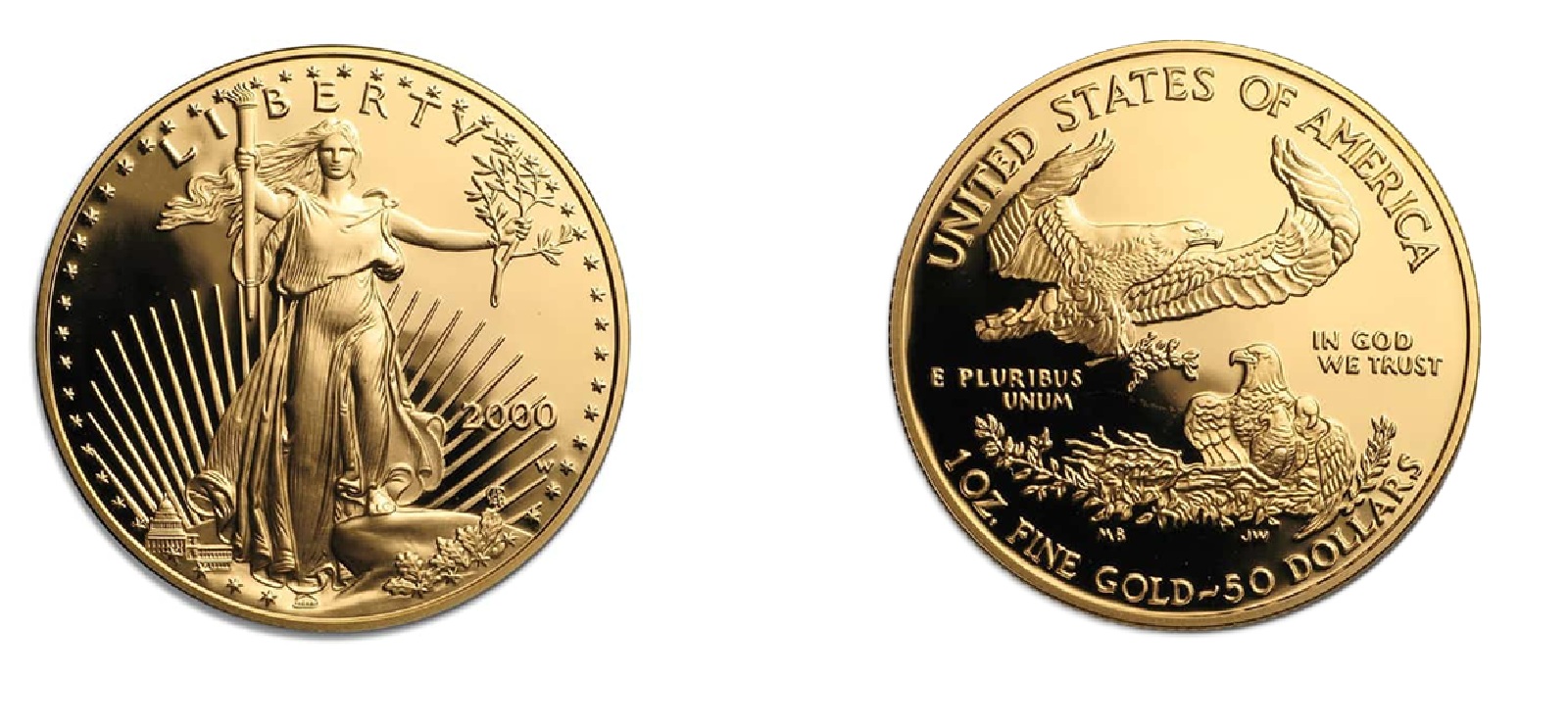 50 Dollars "American Gold Eagle" Bullion Coinage (2000) — United States