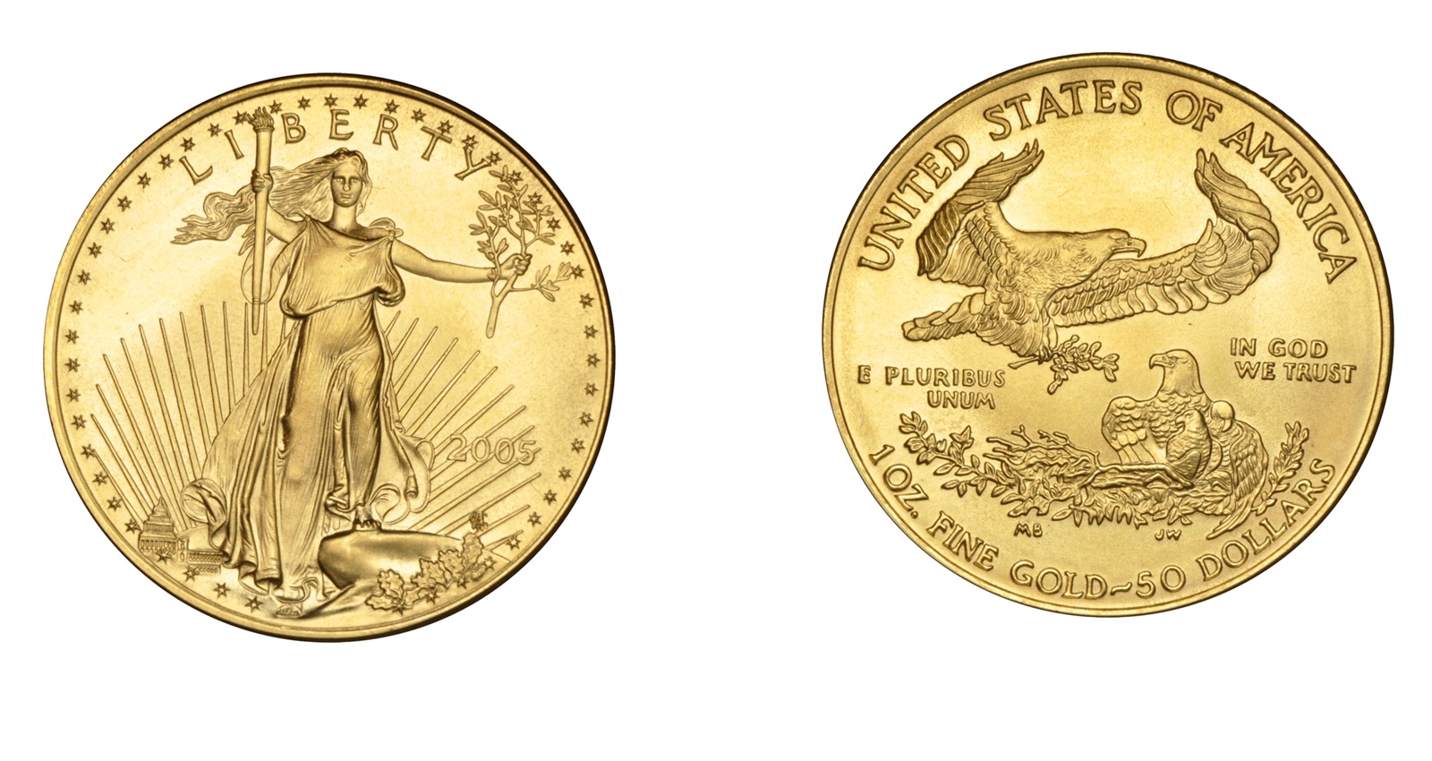 50 Dollars "American Gold Eagle" Bullion Coinage (2005) — United States