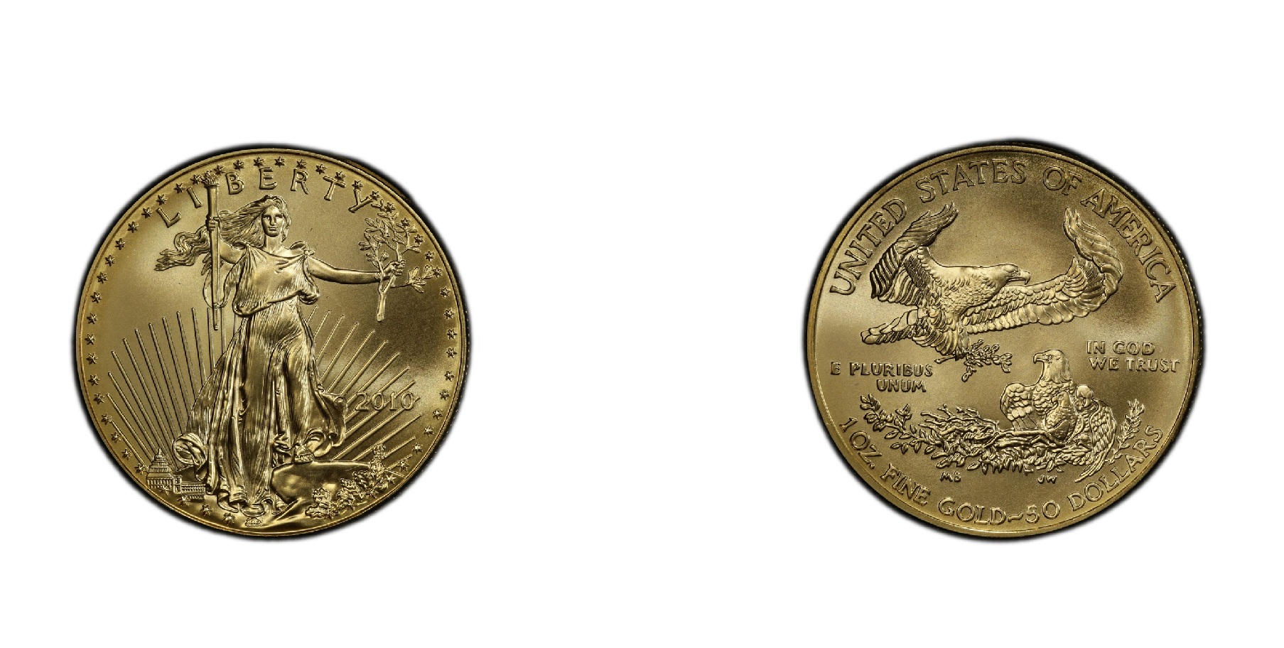 50 Dollars "American Gold Eagle" Bullion Coinage (2010) — United States