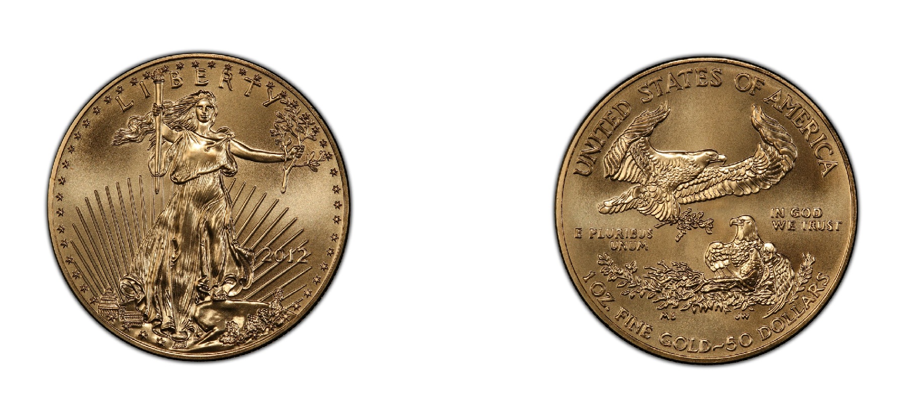 50 Dollars "American Gold Eagle" Bullion Coinage (2012) — United States