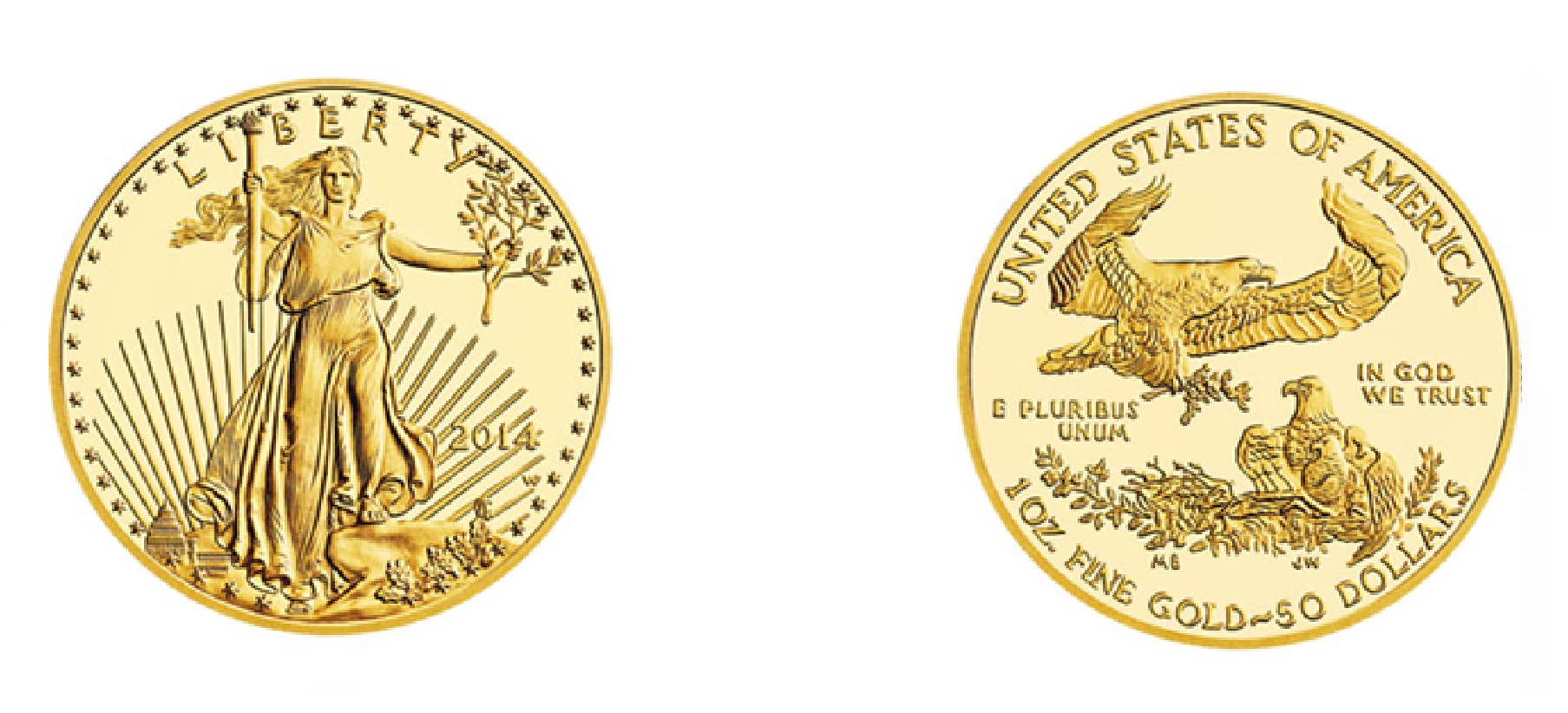50 Dollars "American Gold Eagle" Bullion Coinage (2014) — United States