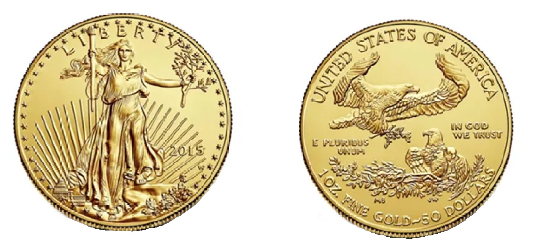 50 Dollars "American Gold Eagle" Bullion Coinage (2015) — United States