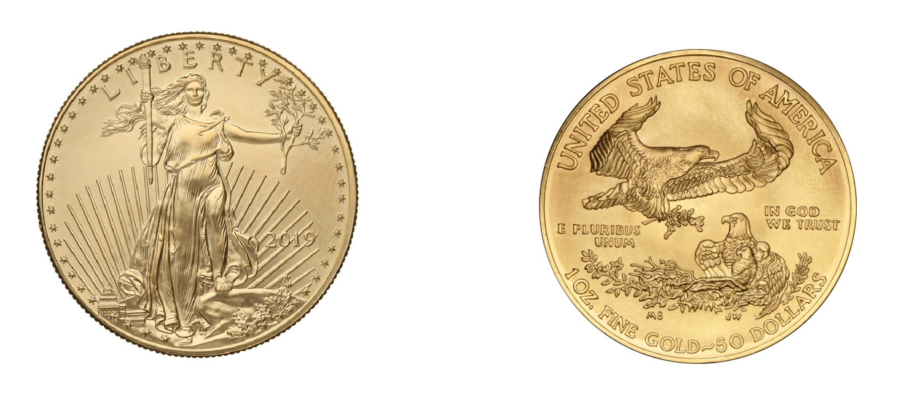 50 Dollars "American Gold Eagle" Bullion Coinage (2019) — United States