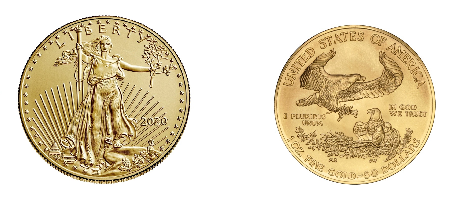 50 Dollars "American Gold Eagle" Bullion Coinage (2020) — United States