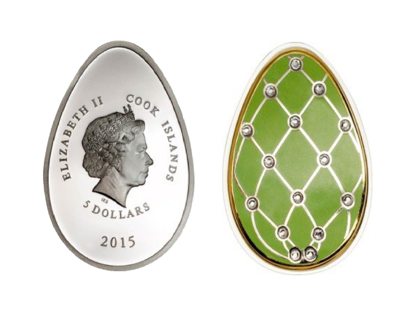 5 Dollars - Elizabeth II Imperial Egg (2015) — Cook Islands