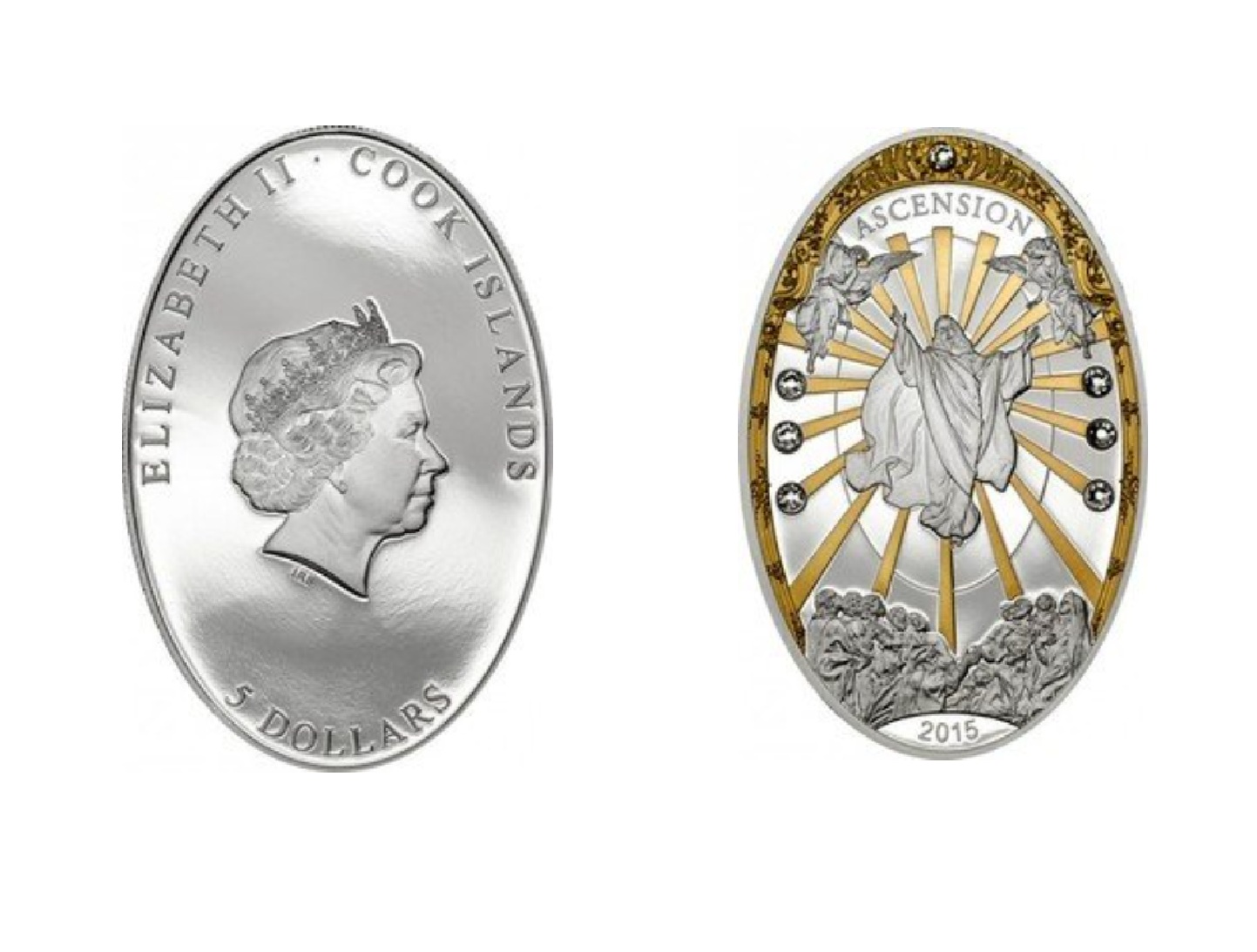 5 Dollars - Elizabeth II Ascension (2015) — Cook Islands