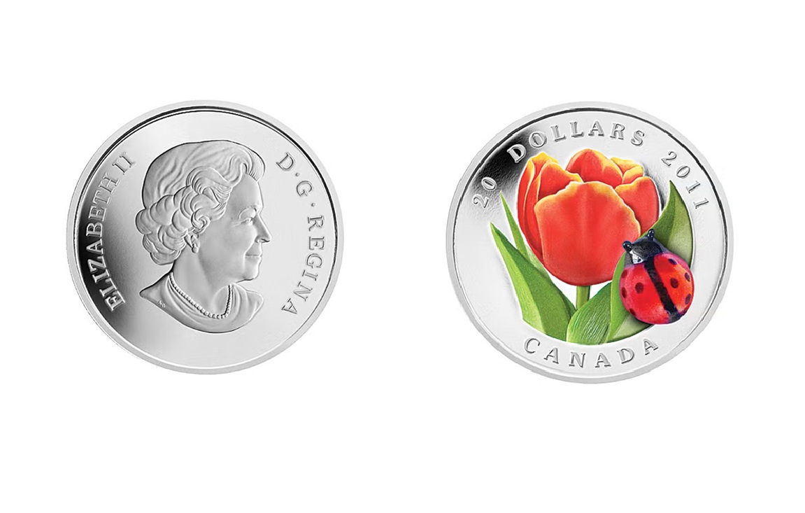 20 Dollars - Elizabeth II Tulip and Ladybug (2011) — Canada