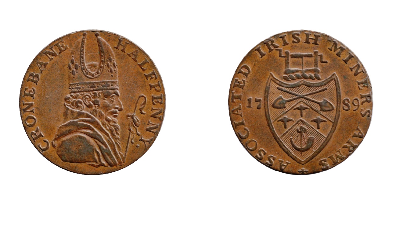 ½ Penny Wicklow - Cronebane / Miners Arms (1789) — Ireland