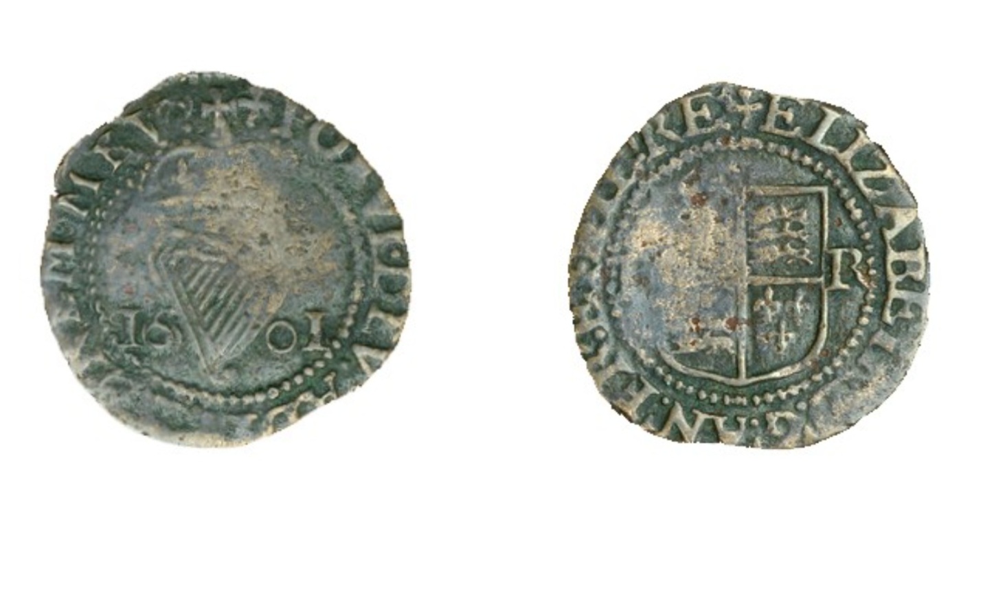 ½ Penny - Elizabeth I Third coinage (1601) — Ireland