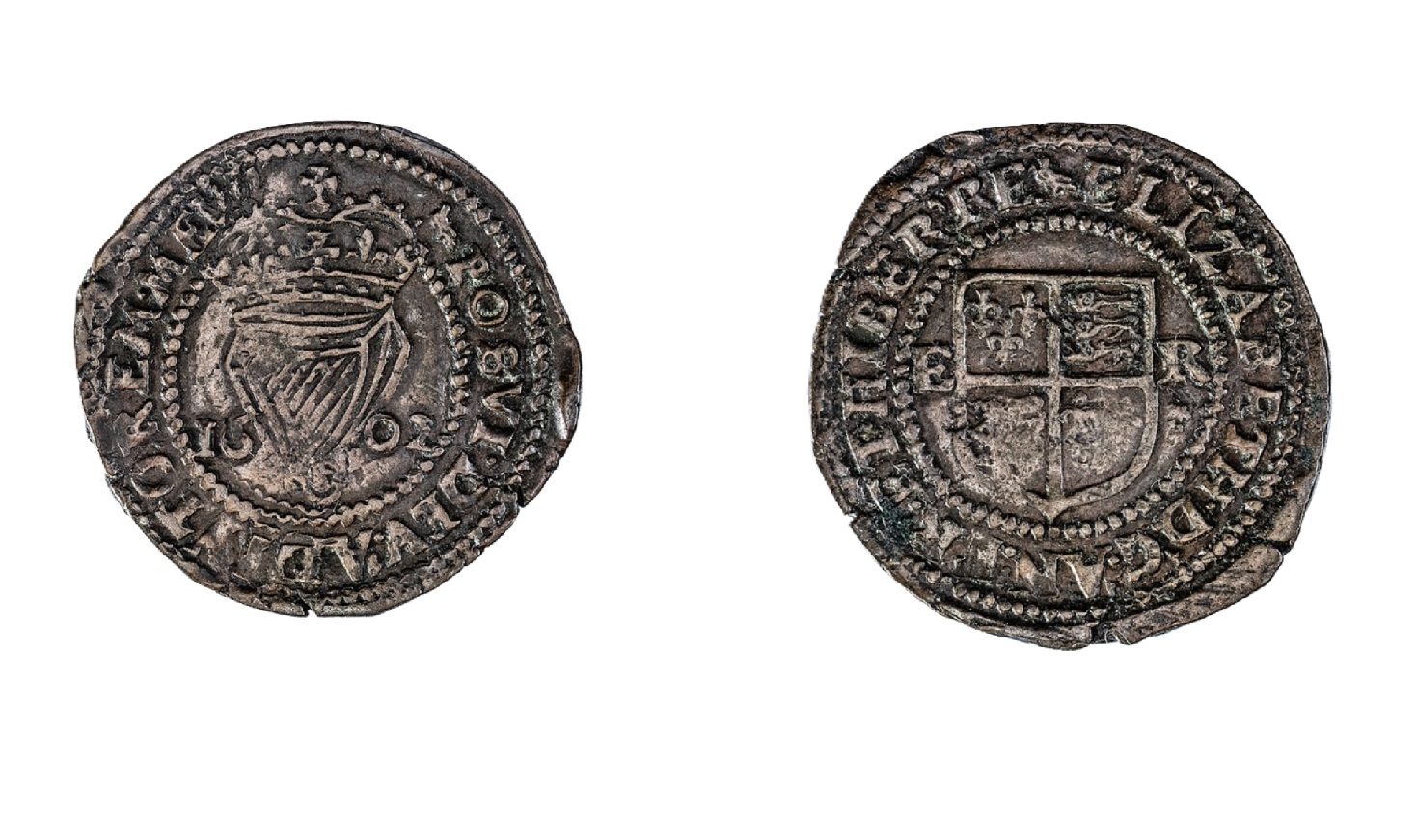 ½ Penny - Elizabeth I Third coinage (1602) — Ireland