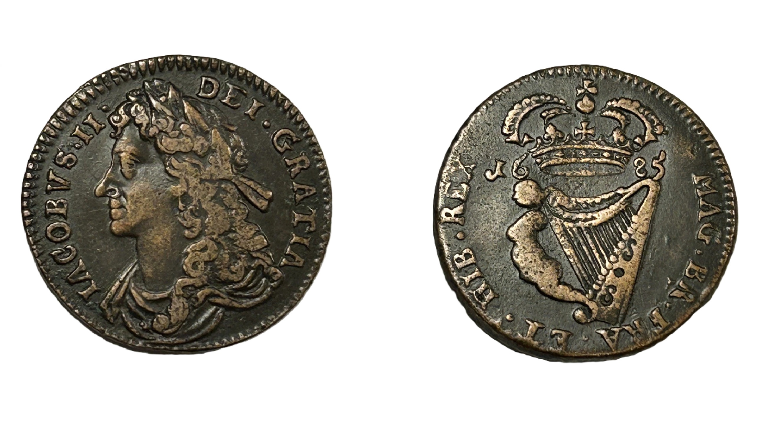 ½ Penny - James II (1685) — Ireland