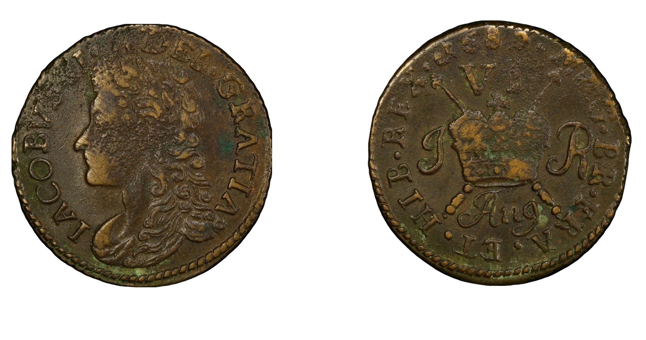 6 Pence - James II Gun Money Large Coinage (1689) — Ireland