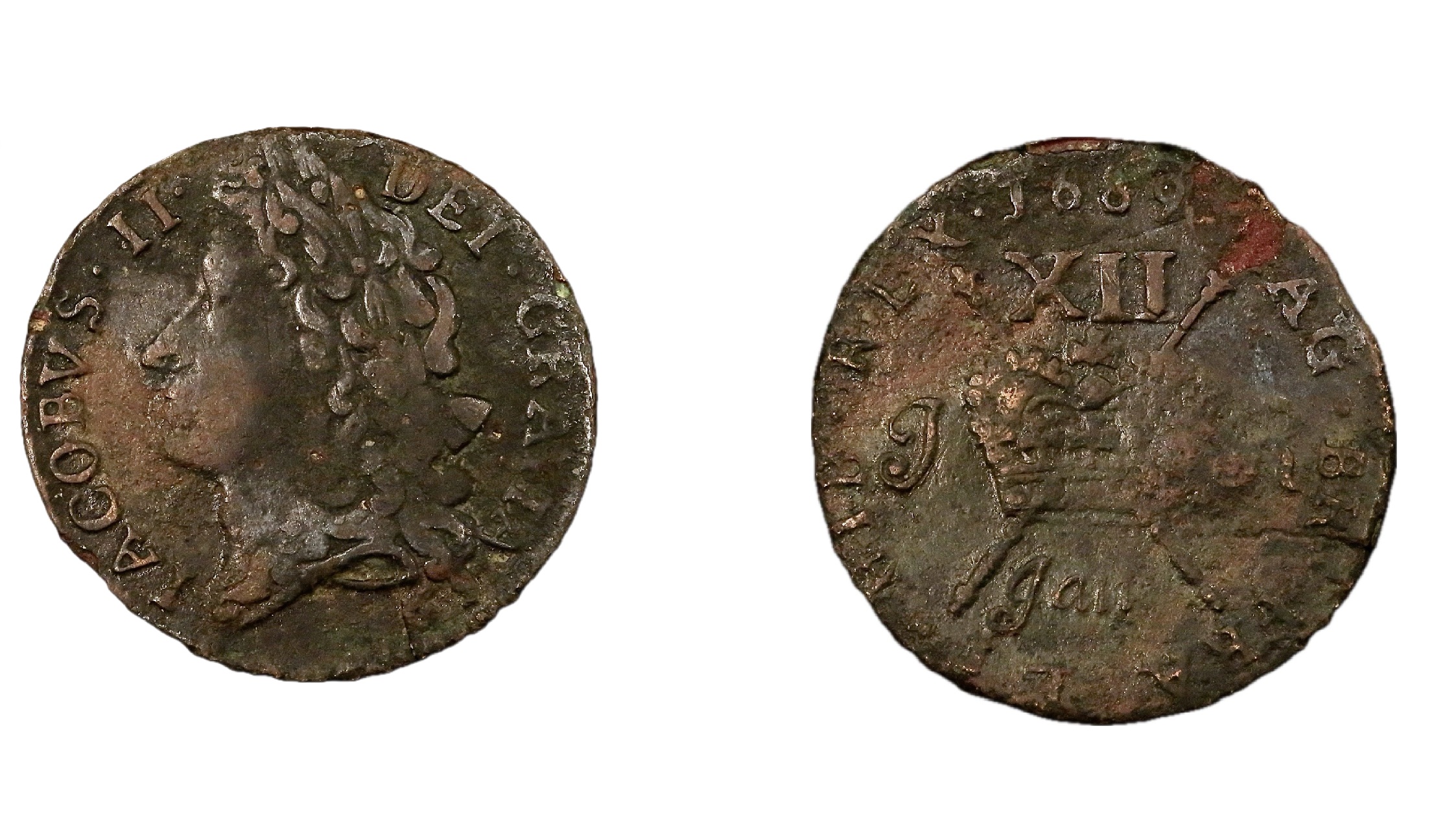 6 Pence - James II Gun Money Large Coinage (1689) — Ireland