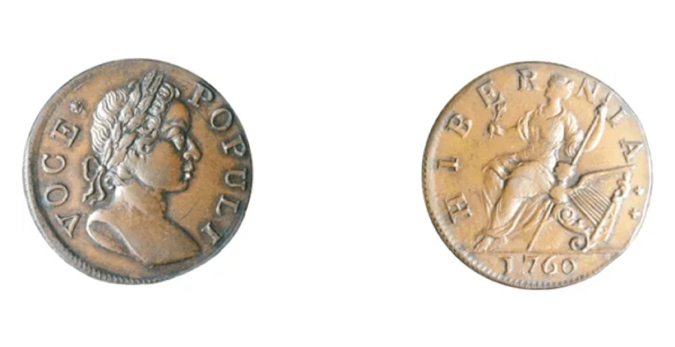 ½ Penny Voce Populi (1760) — Ireland