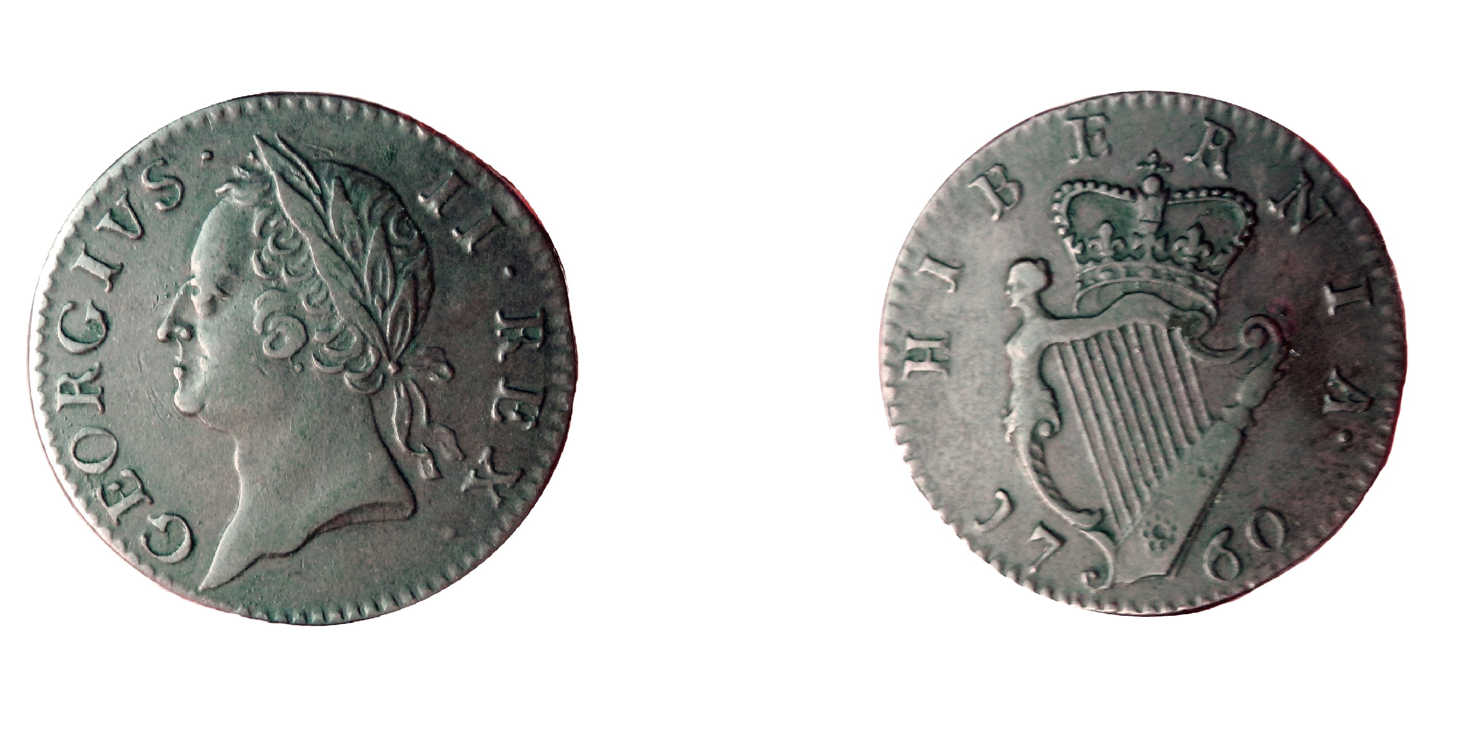 ½ Penny - George II (1760) — Ireland