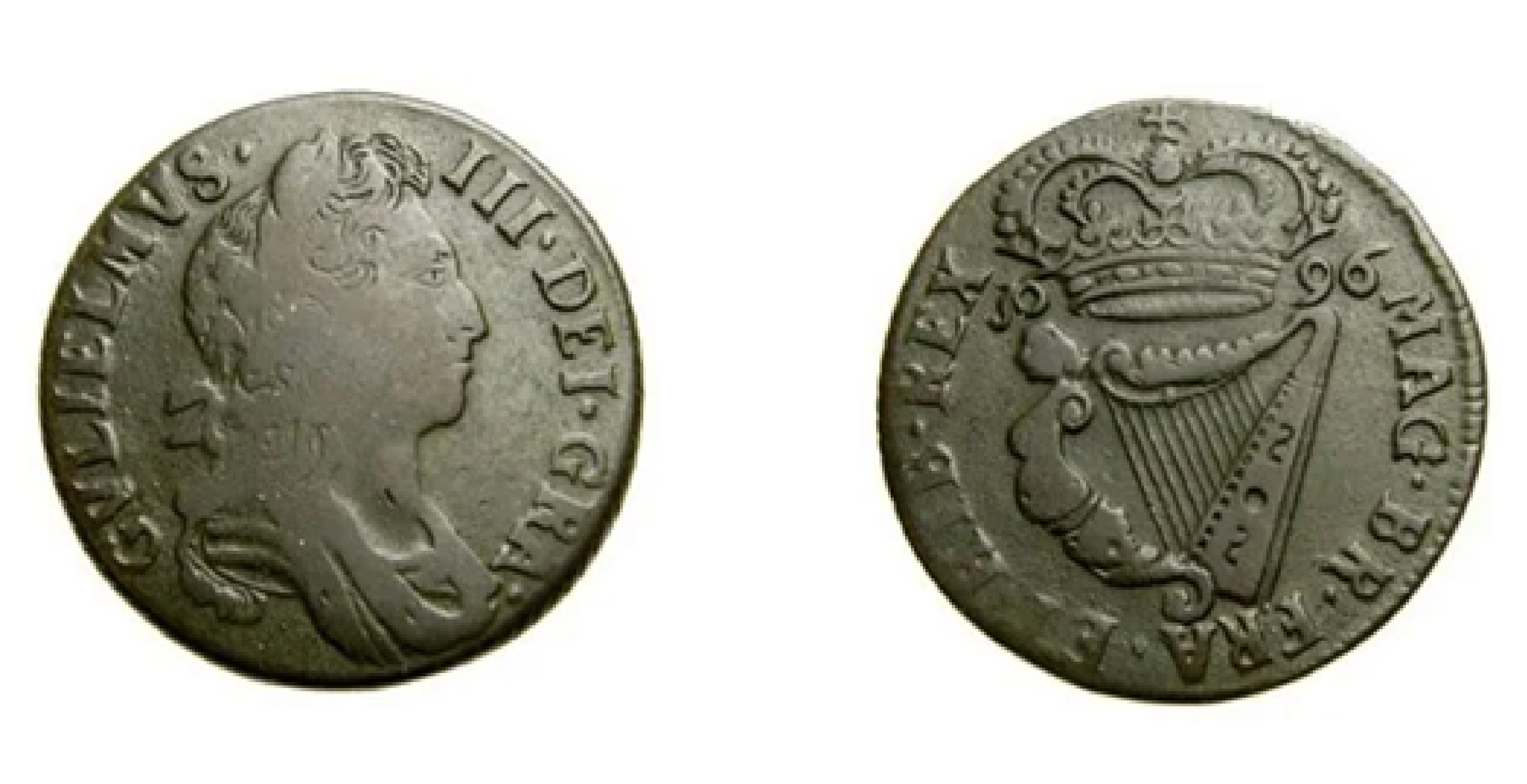 ½ Penny - William III (1696) — Ireland