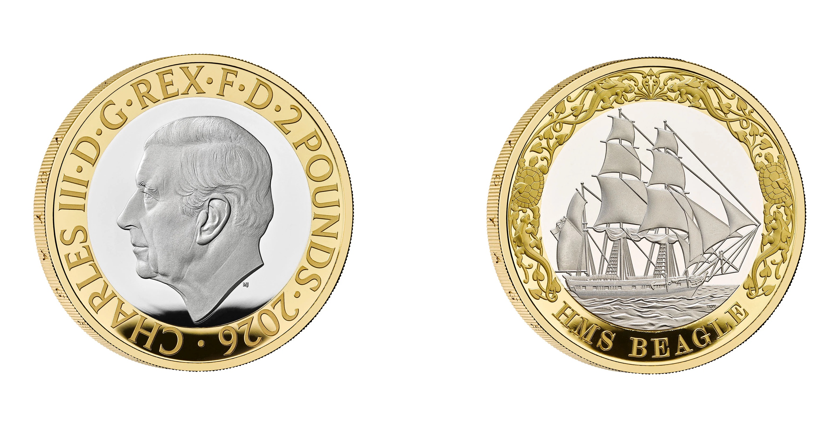 5 Pounds - Charles III 100th anniversary of Queen Elizabeth II; Gold (2026) — United Kingdom