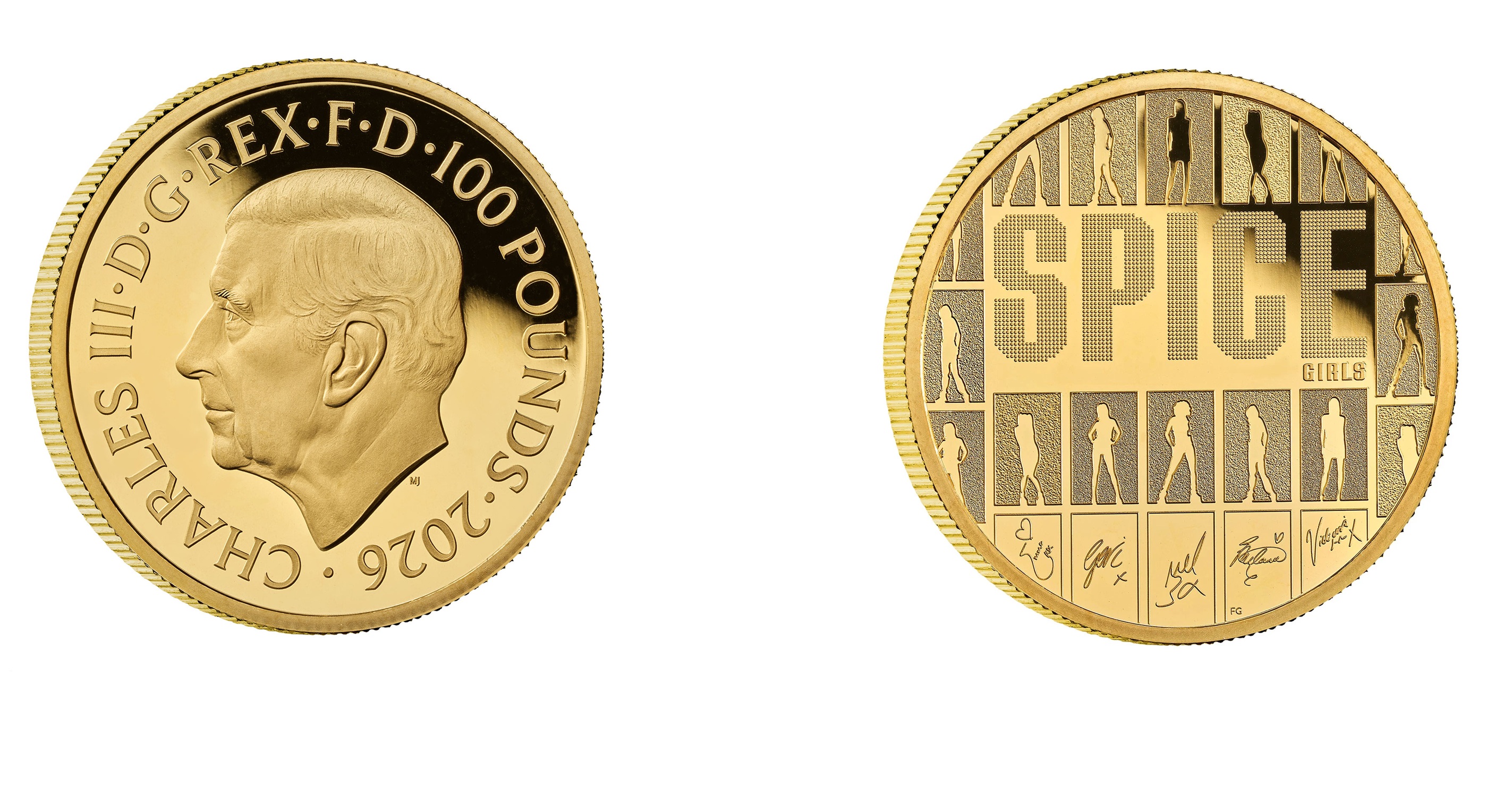 100 Pounds - Charles III The Spice Girls; Gold (2026) — United Kingdom