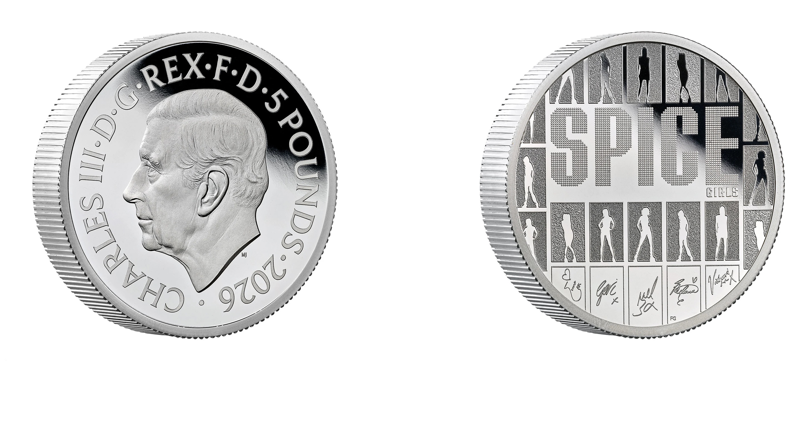 5 Pounds - Charles III The Spice Girls; Silver (2026) — United Kingdom