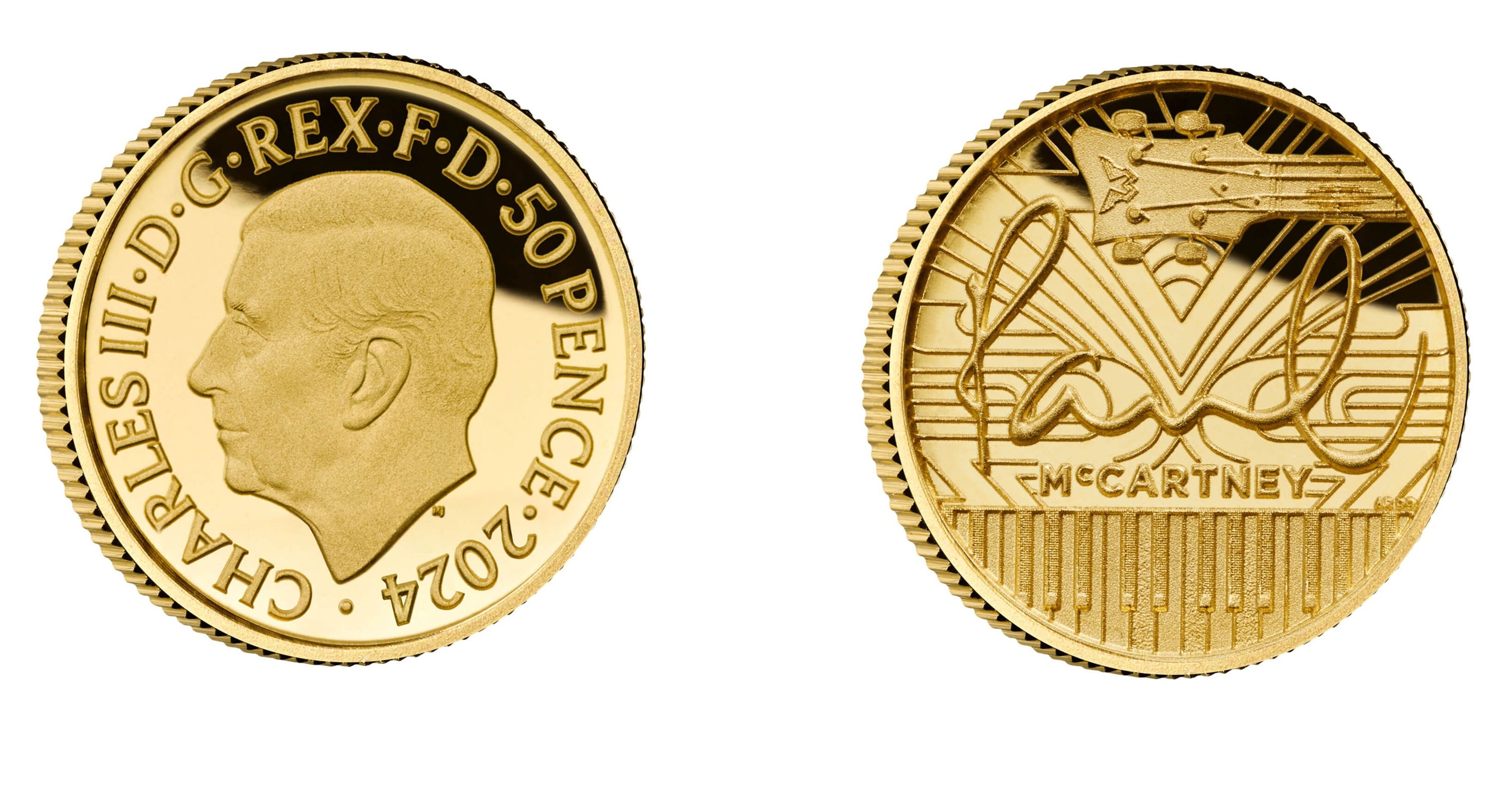 50 Pence - Charles III Paul McCartney; Gold (2024) — United Kingdom