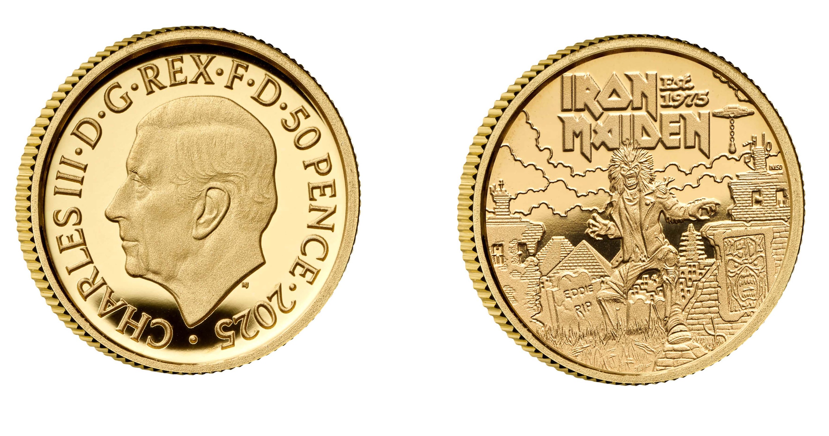 50 Pence - Charles III Iron Maiden; Gold (2025) — United Kingdom
