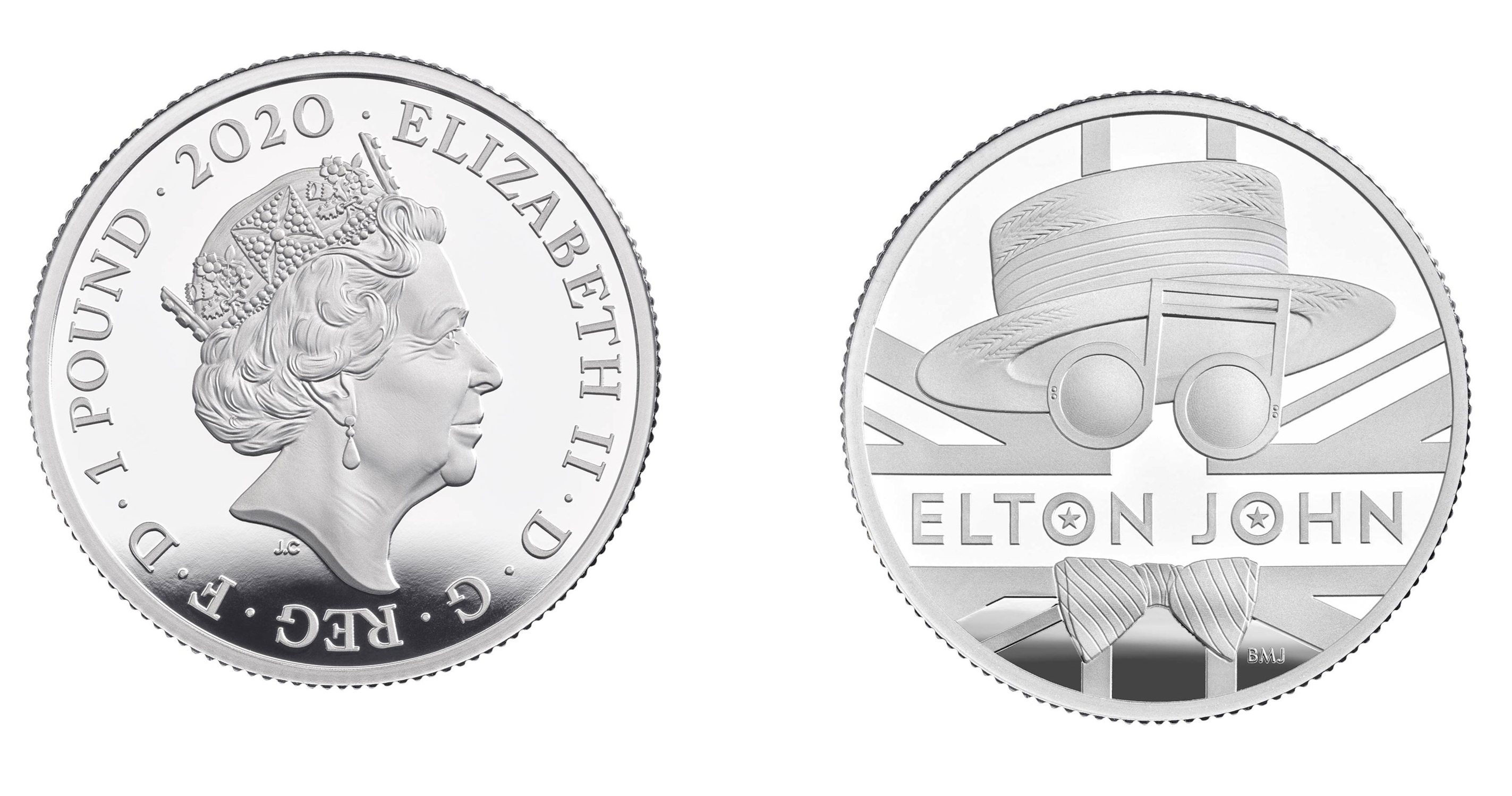 1 Pound - Elizabeth II Elton John; Silver (2020) — United Kingdom
