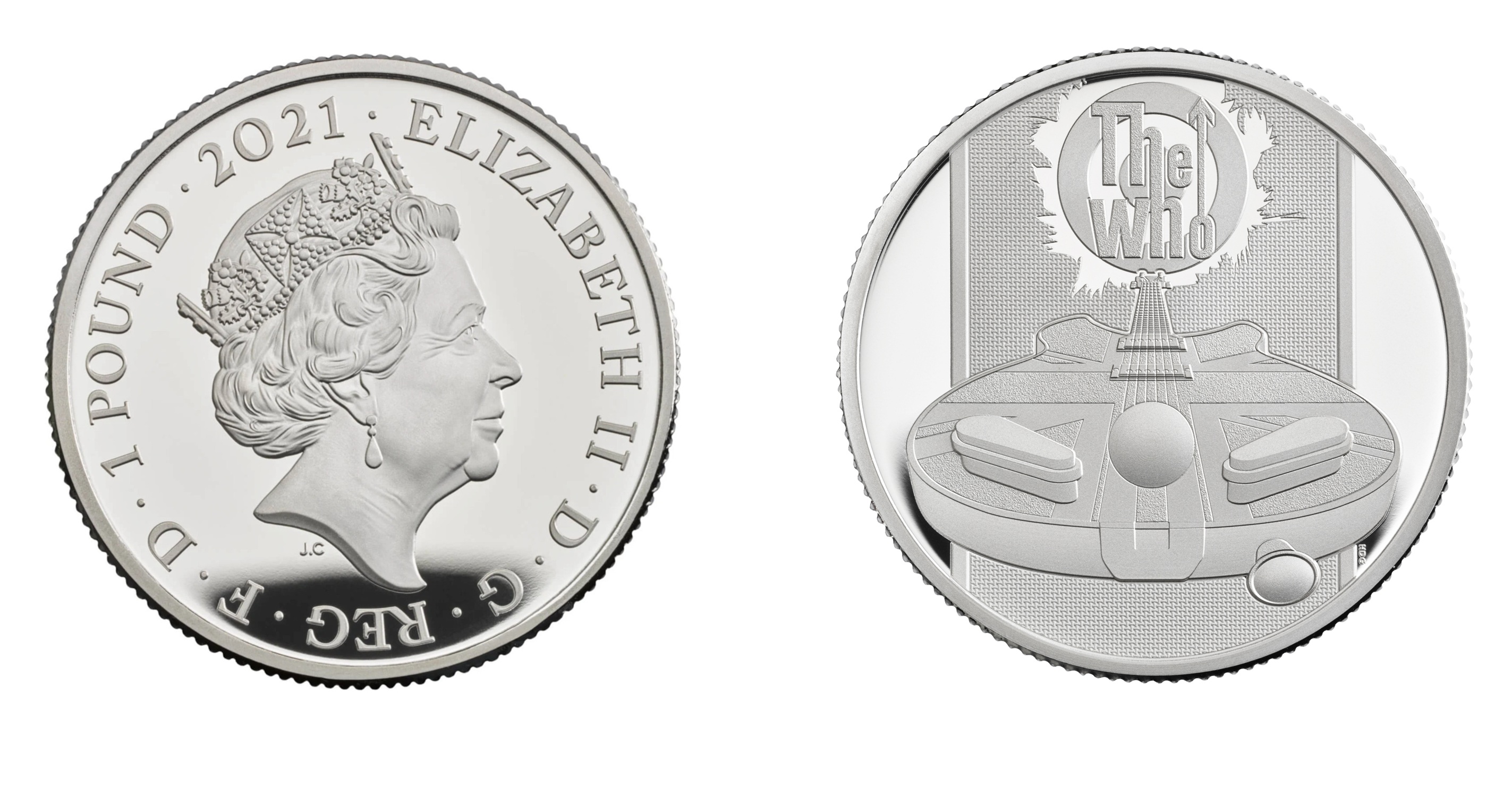 1 Pound - Elizabeth II The Who; Silver (2021) — United Kingdom
