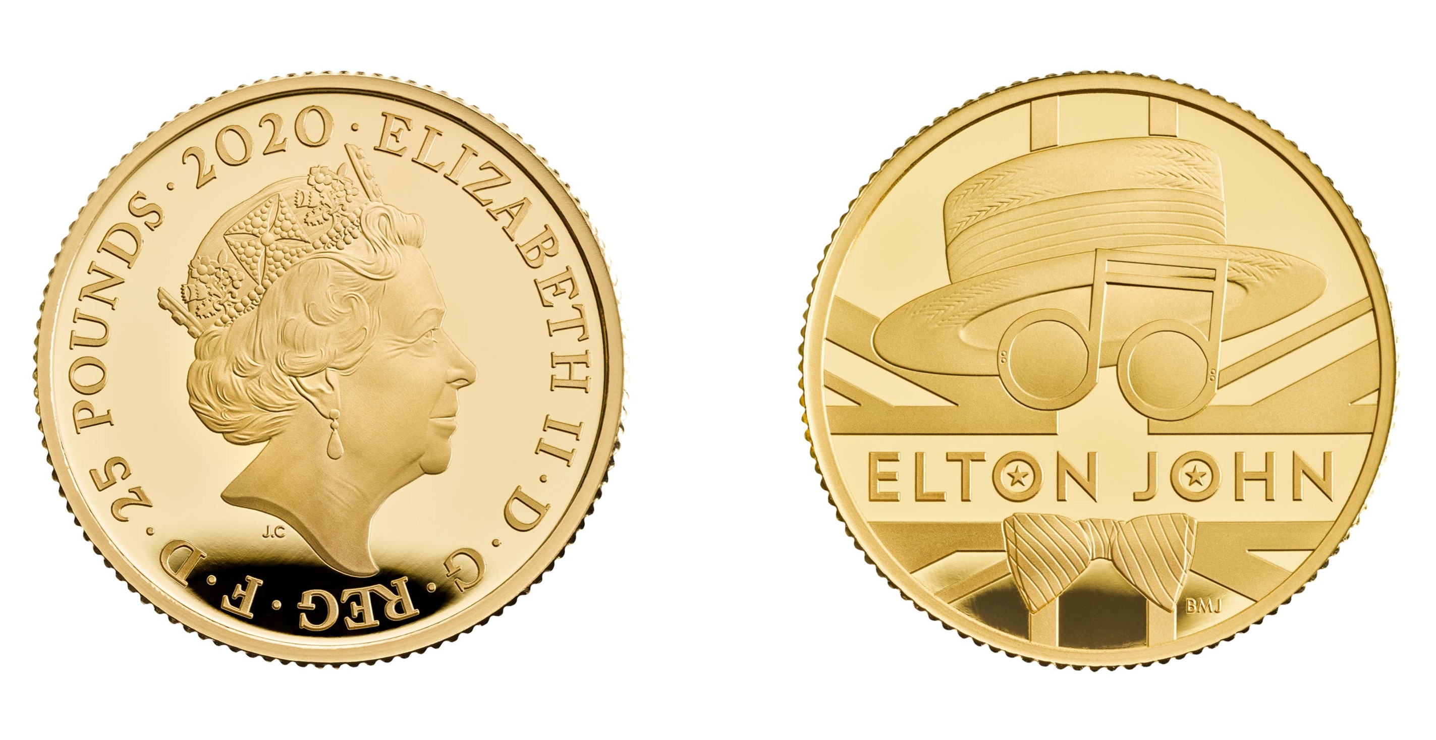 25 Pounds - Elizabeth II Elton John; Gold (2020) — United Kingdom