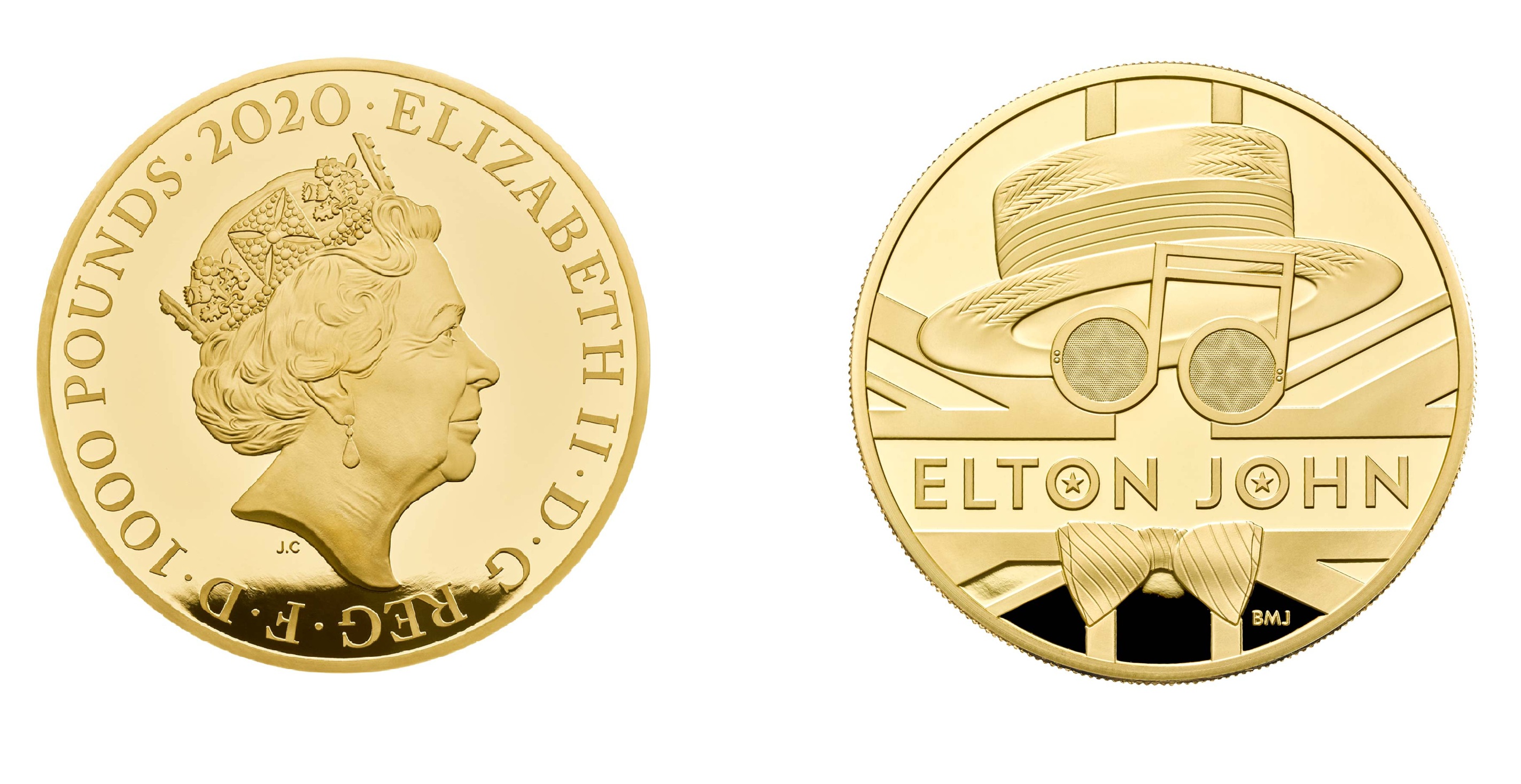 1000 Pounds - Elizabeth II Elton John; Gold (2020) — United Kingdom