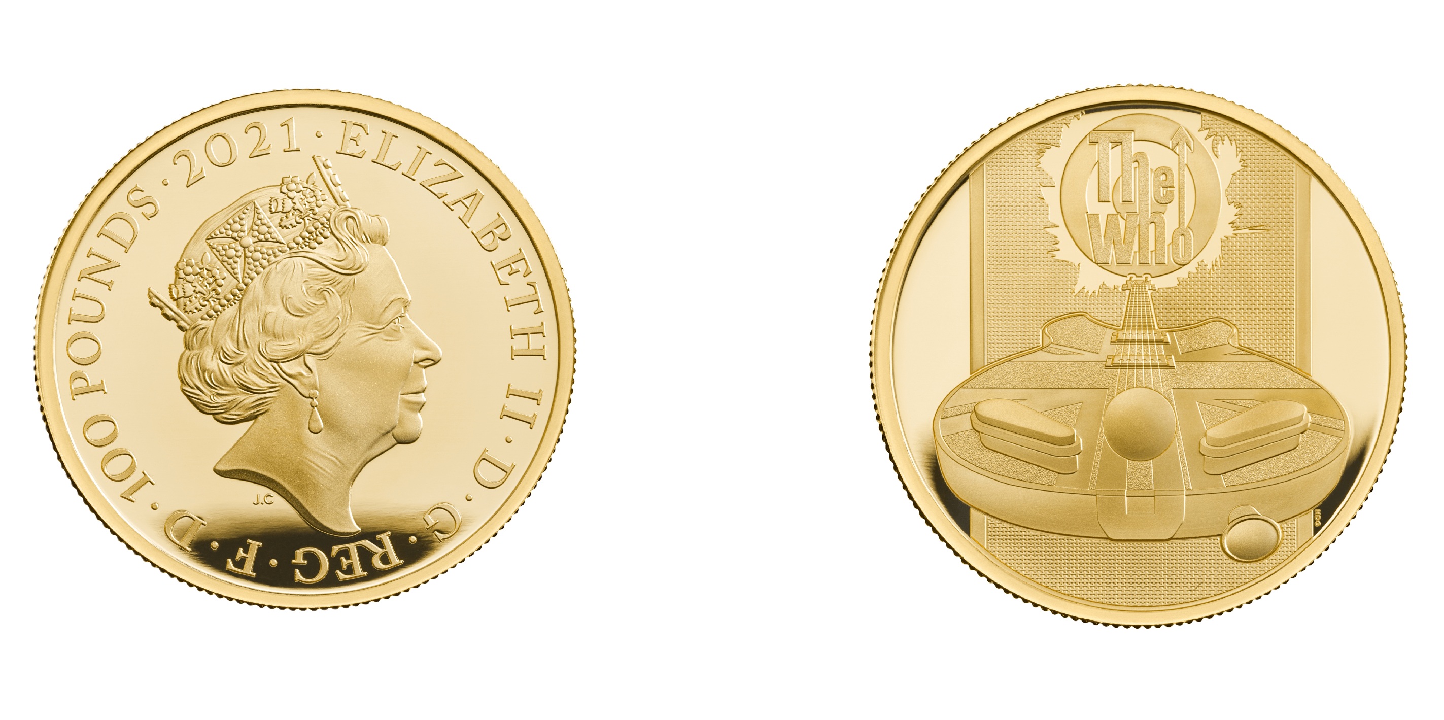 100 Pounds - Elizabeth II The Who; Gold (2021) — United Kingdom
