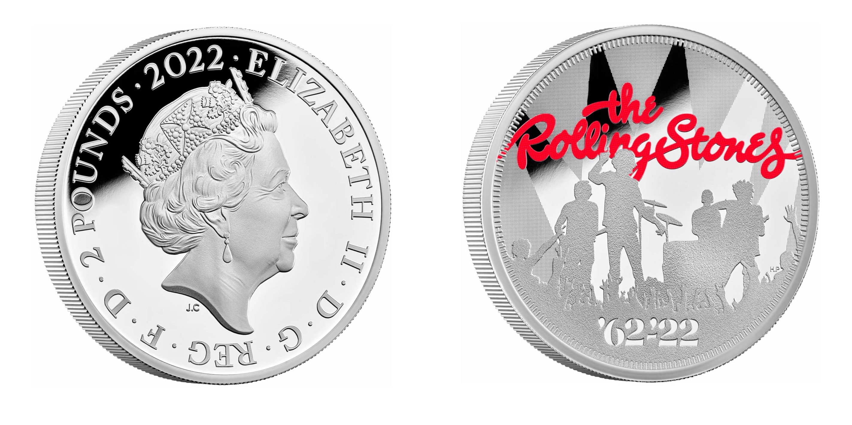 2 Pounds - Elizabeth II The Rolling Stones; Silver (2022) — United Kingdom
