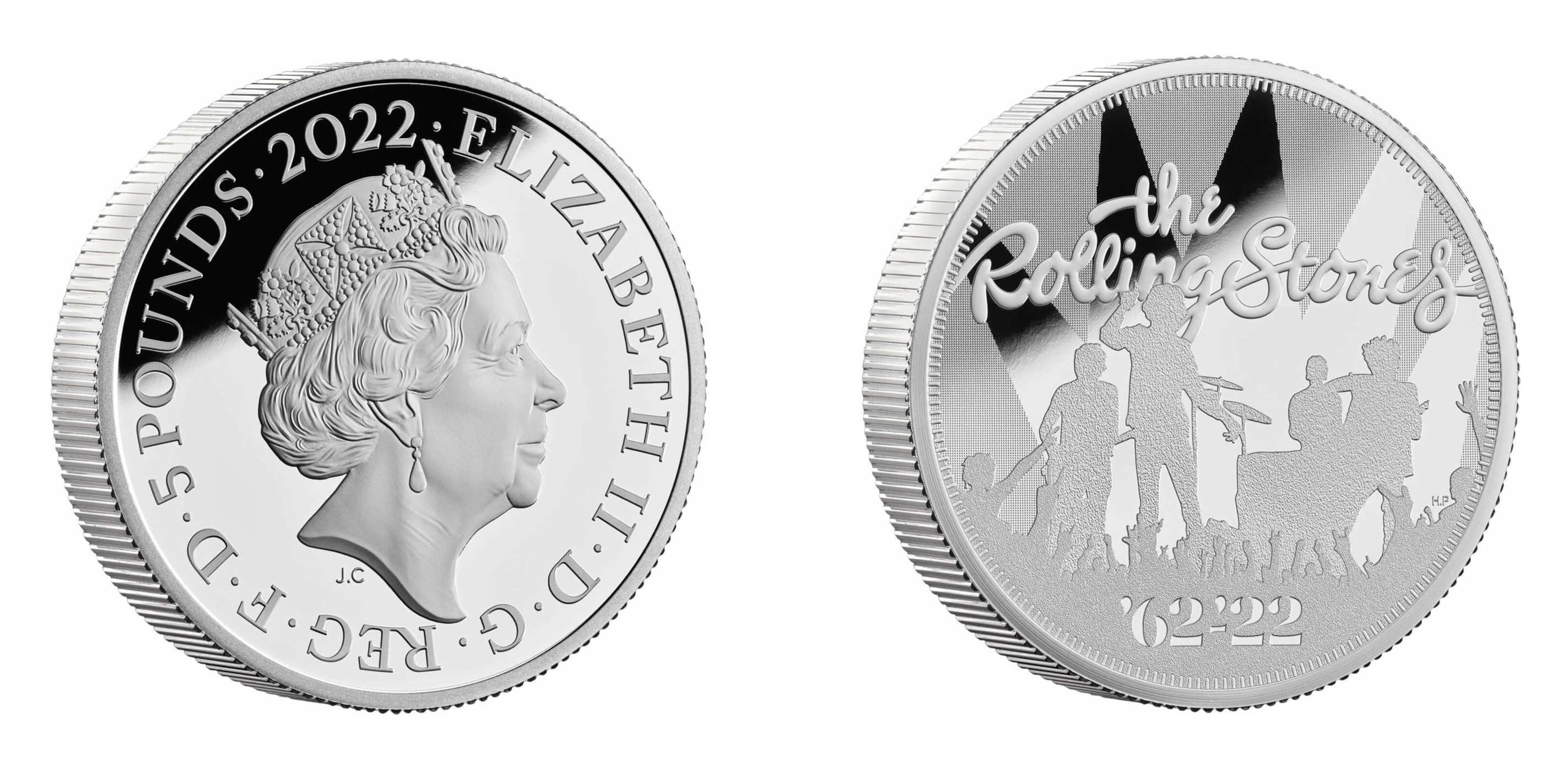 5 Pounds - Elizabeth II The Rolling Stones; Silver (2022) — United Kingdom